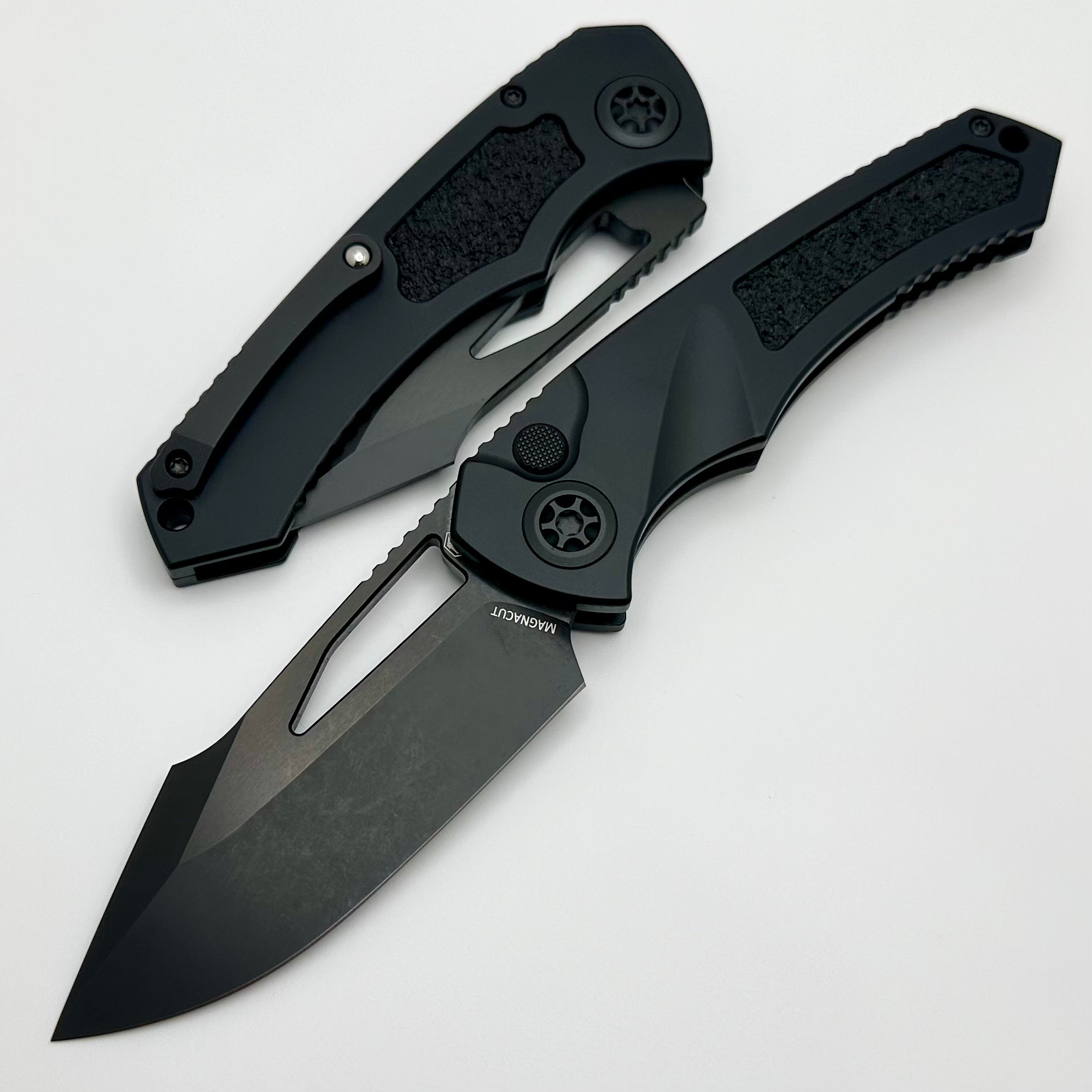 Heretic Knives Pariah M/A Button Lock DLC Tactical Standard Aluminum Handles w/ MagnaCut H046-6A-T