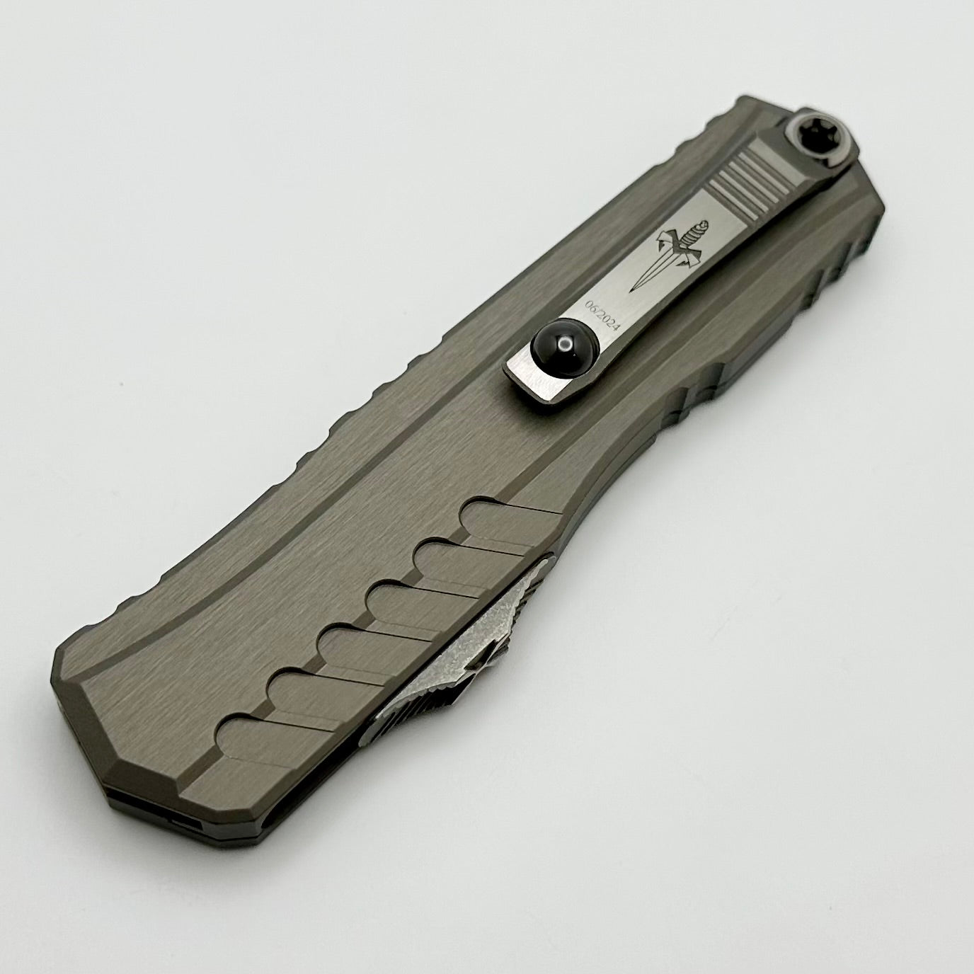 Marfione Custom Knives Cypher II D/E Mirror Polish w/ Natural Handle & Apocalyptic Hardware