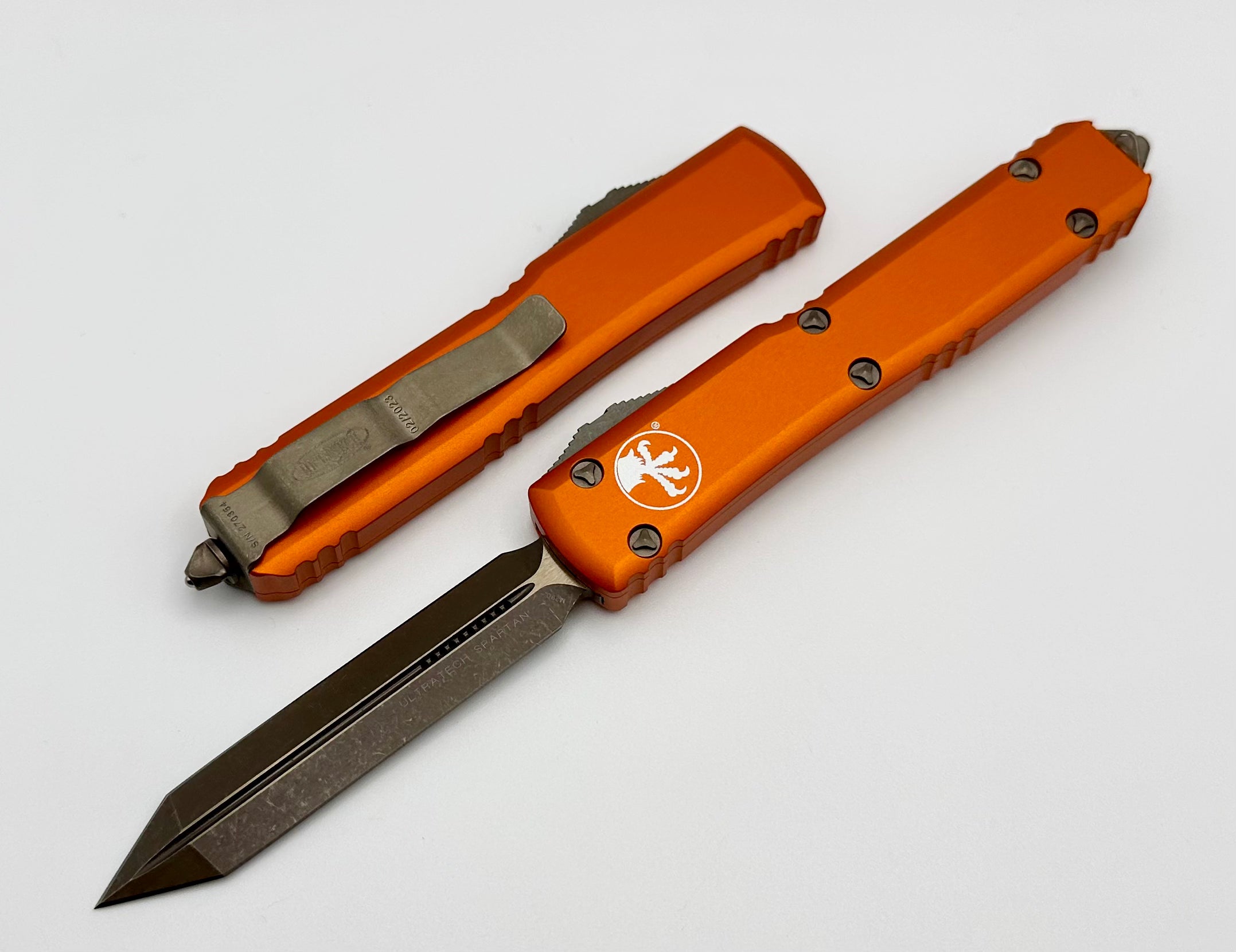 Microtech Ultratech Spartan Bronze Apocalyptic Standard & Orange  223-13APOR