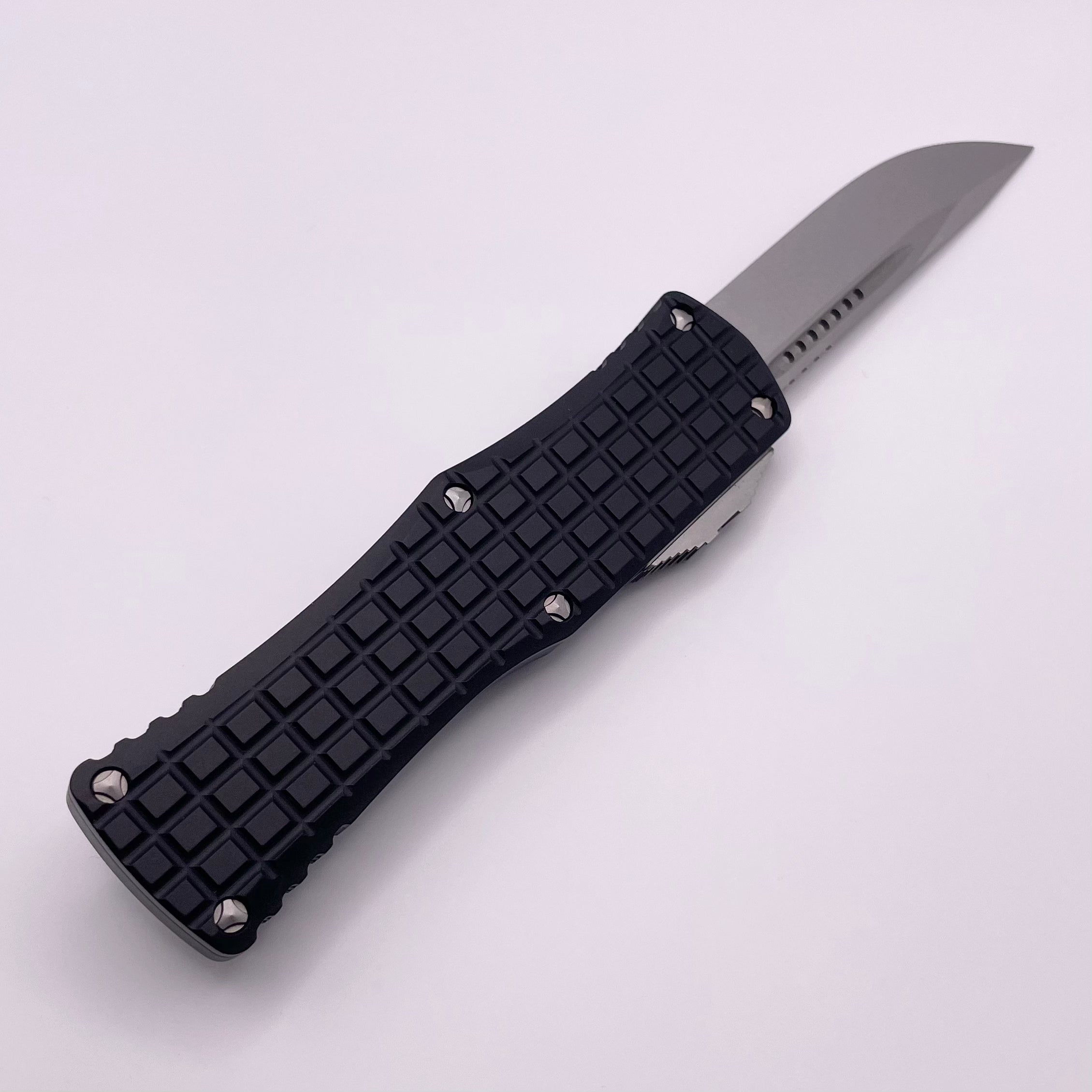 Pre Owned Microtech Hera Frag Single Edge Stonewash Standard 703-10FRS