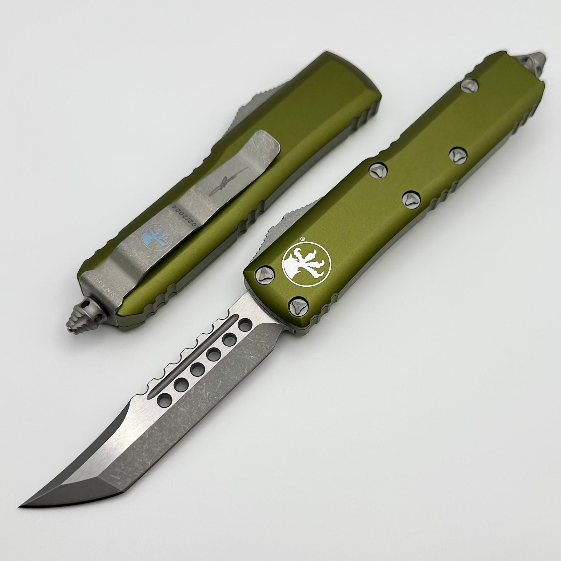 Microtech UTX-85 Hellhound Apocalyptic & OD Green 719-10APODS