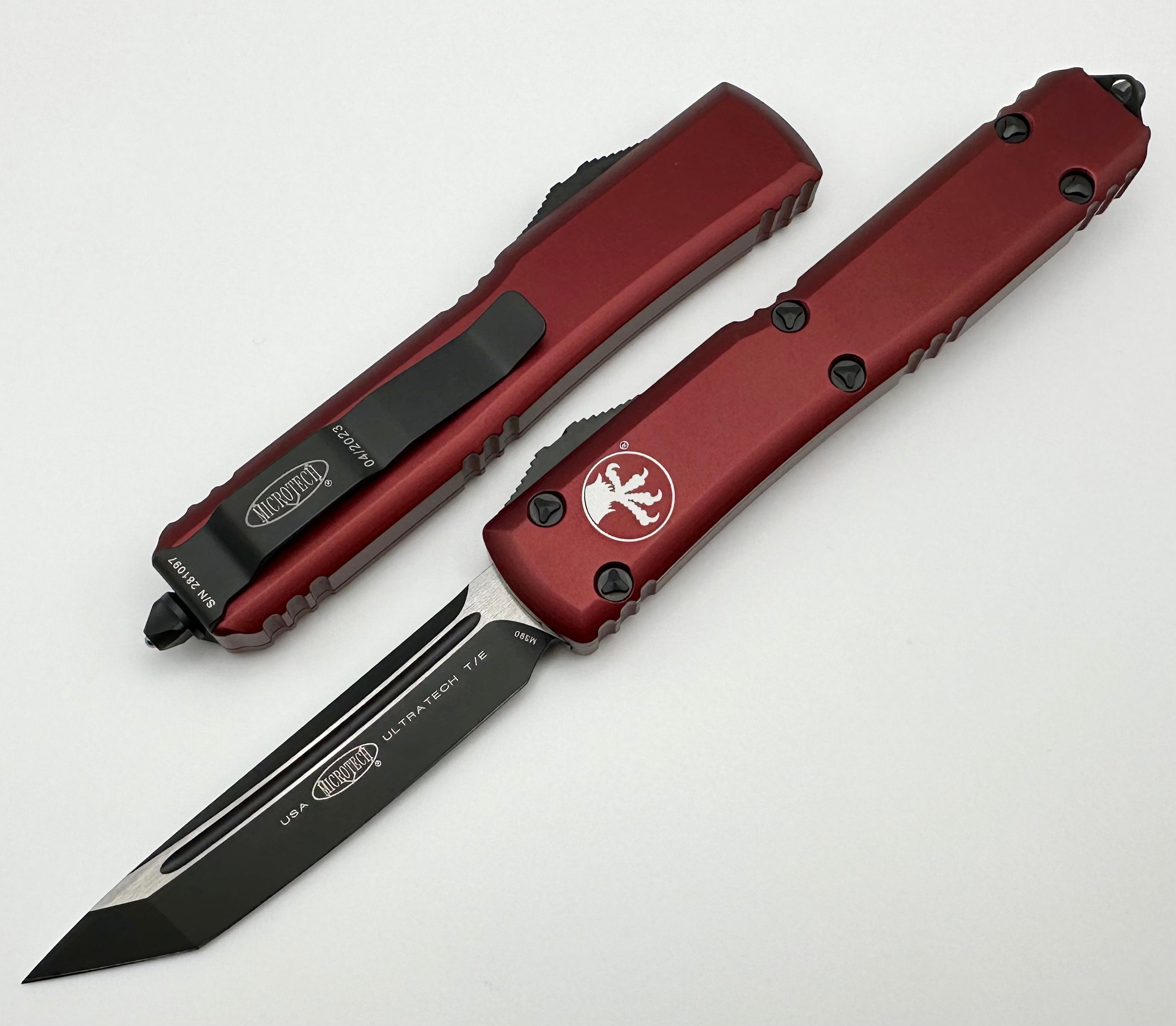 Microtech Ultratech Tanto Edge Black Standard & Merlot 123-1MR