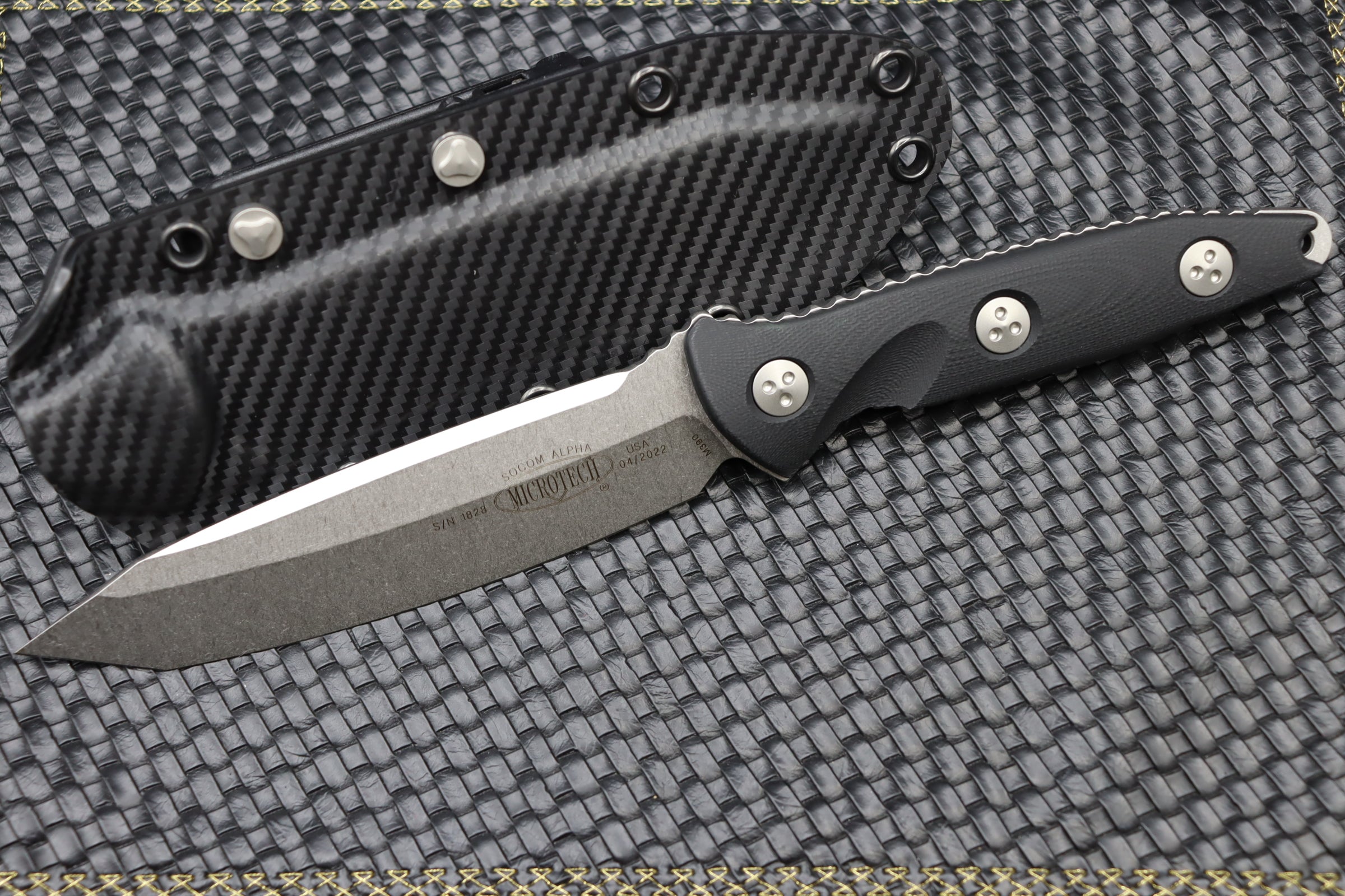 Microtech Socom Alpha Tanto Stonewash Standard 114-10