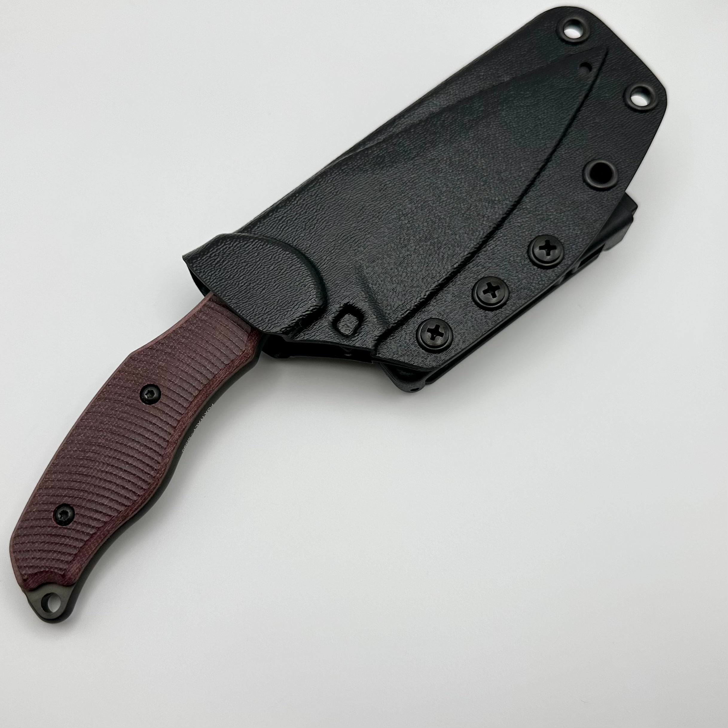 Borka Blades SB1 PVD M390 & Burgundy Micarta Fixed Blade BD02/2 MBU