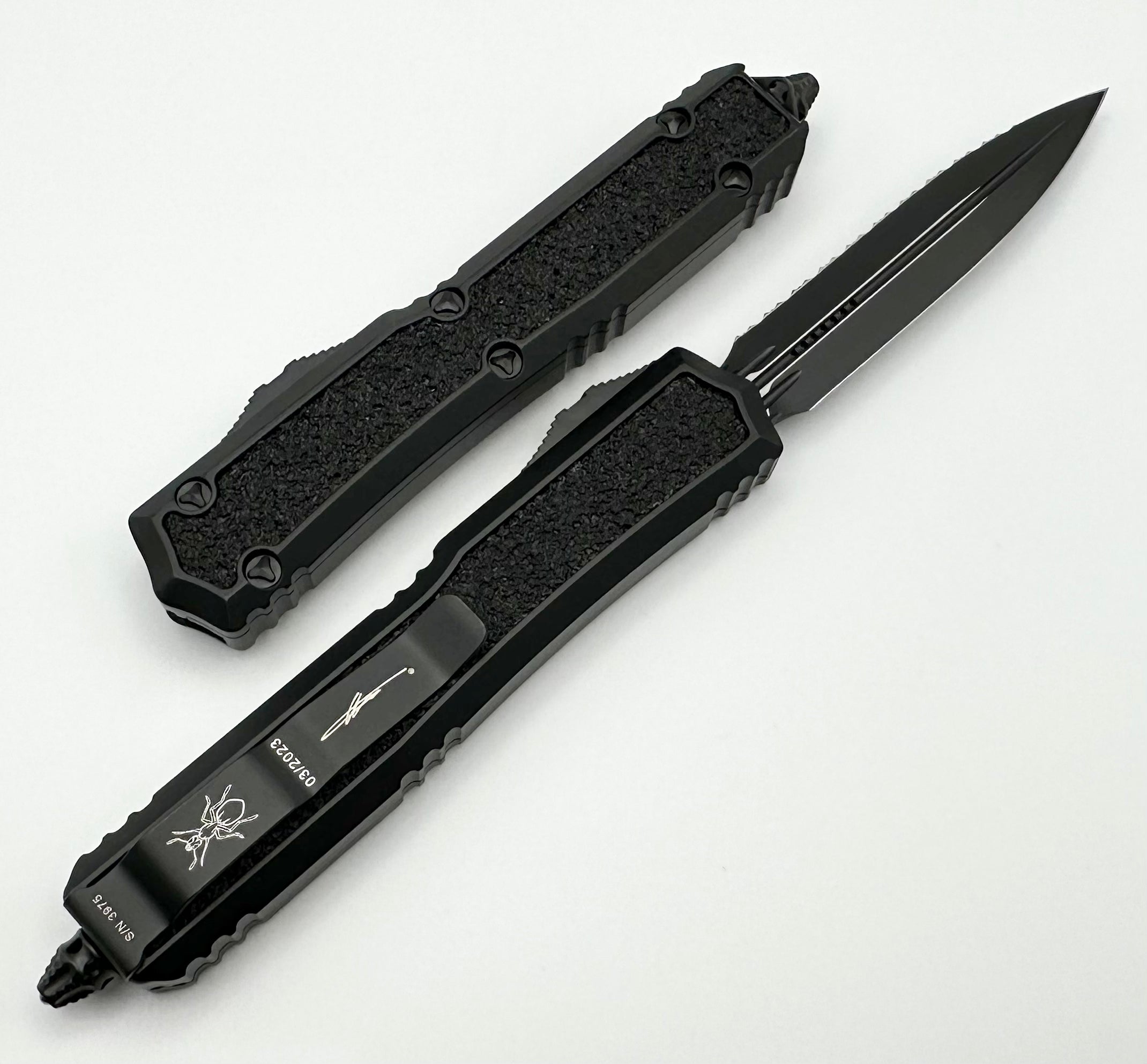 Microtech Makora Double Edge Full Serrated Tactical Standard Nickel Boron Internals Signature Series 206-3TS