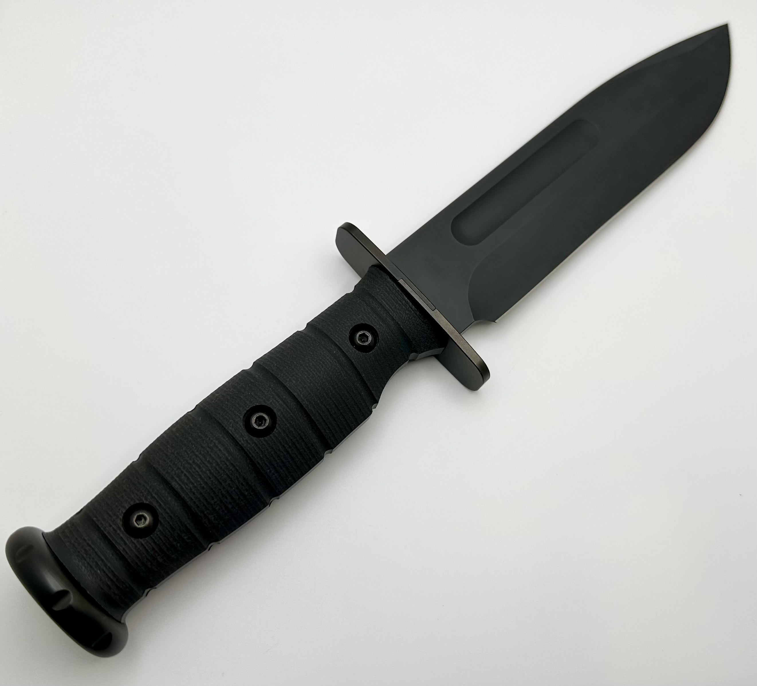 Medford Knife USMC Fighter Fixed Blade CPM-3V DLC & Black G-10 w/ Black Hardware