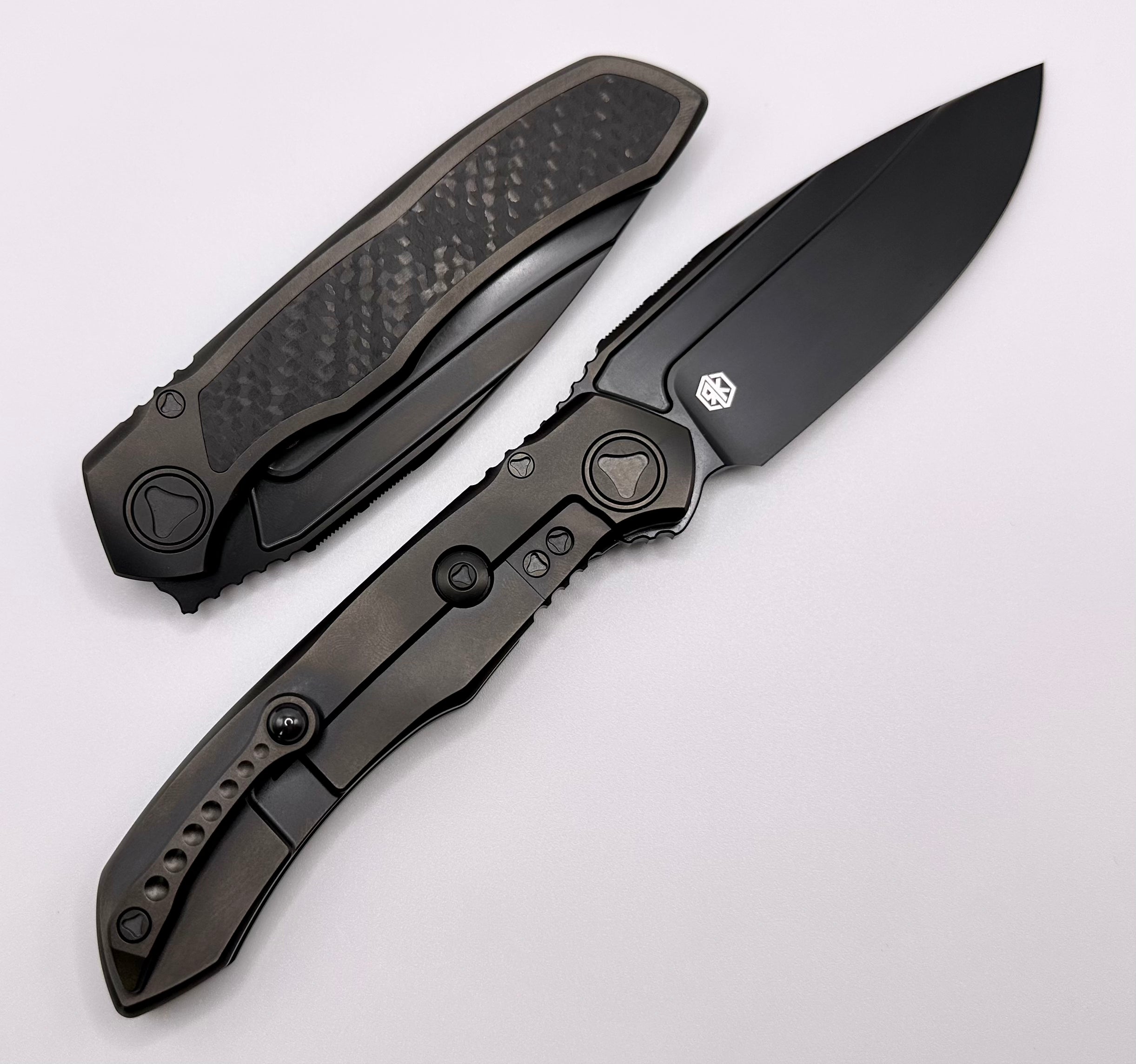 Microtech ANAX Titanium DLC & Carbon Fiber Inlay 190C-1DLCTCFITI