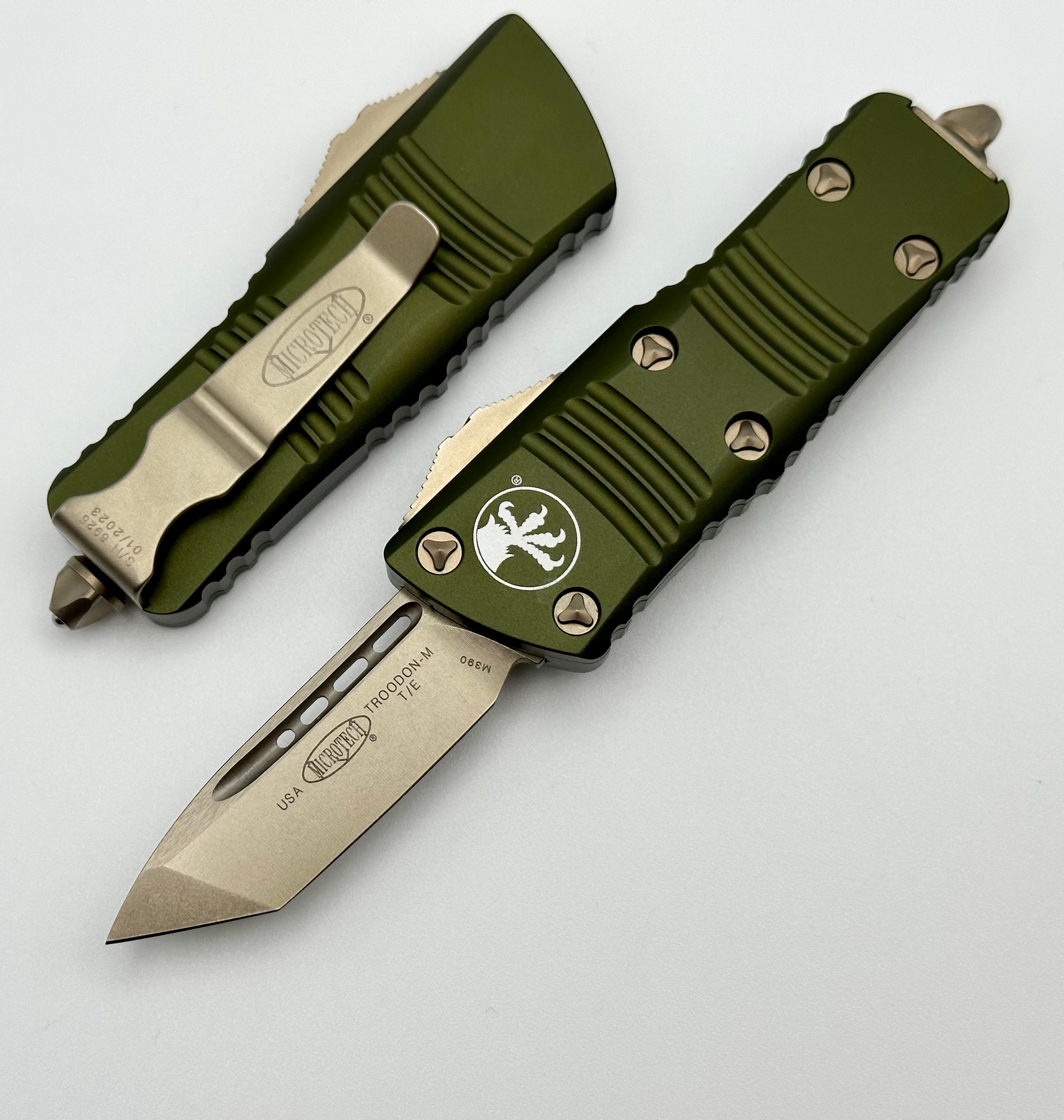 Microtech Troodon Mini Bronze Tanto & OD Green 240-13OD