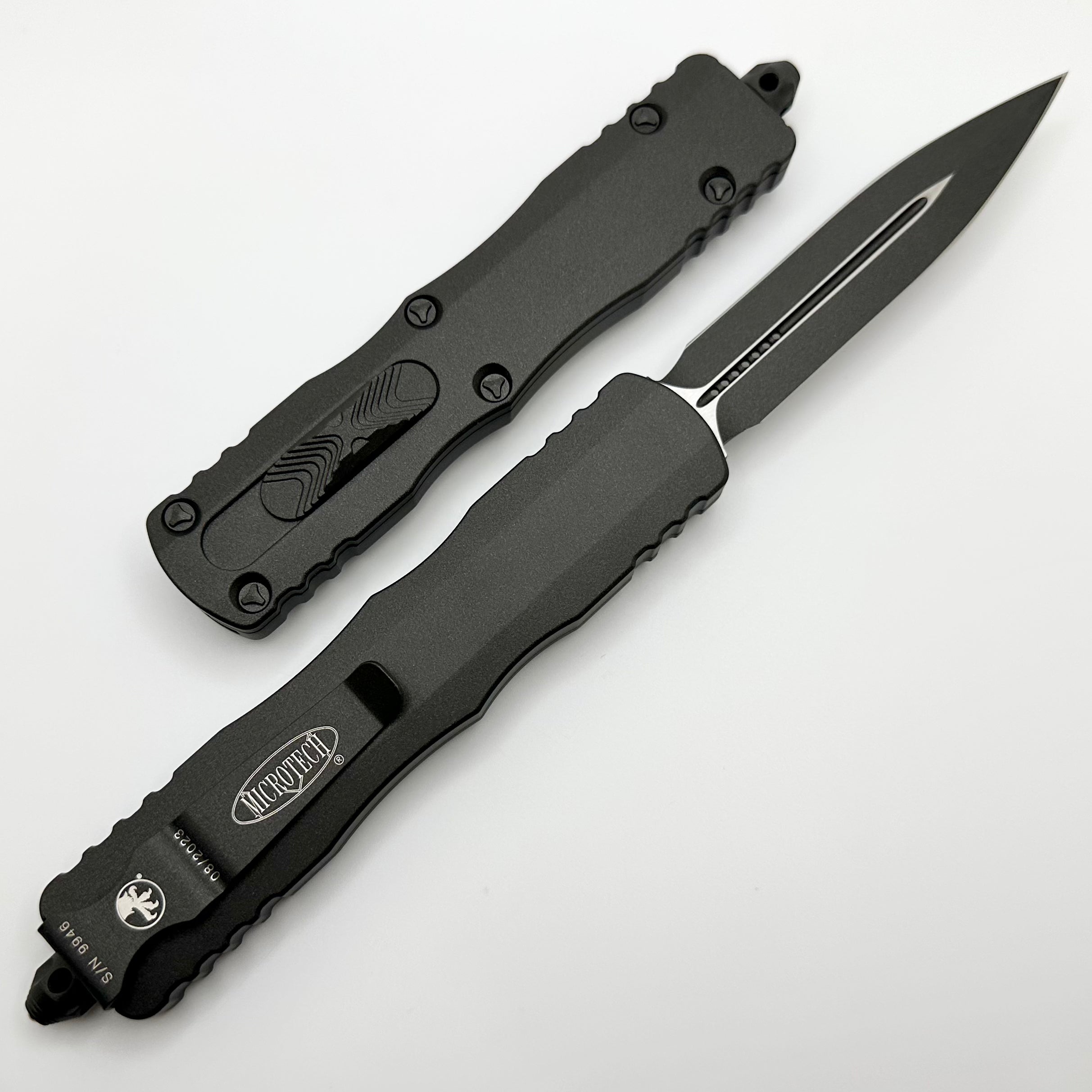 Microtech Dirac Delta Double Edge Cerakote DARK TUNGSTEN Standard 227-1CDT