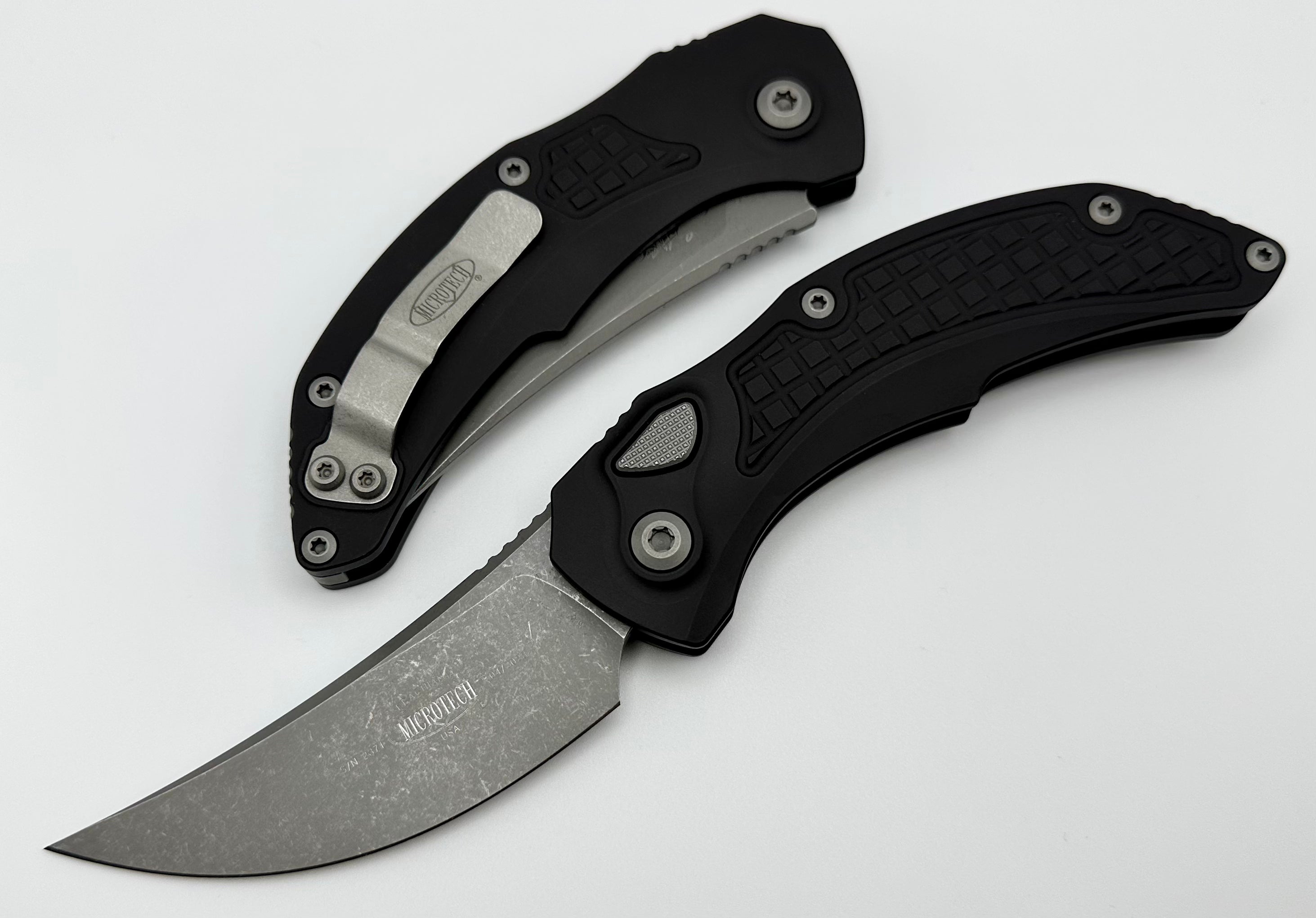 Microtech Knives & Bastinelli Brachial Black & Apocalyptic Standard 268A-10AP