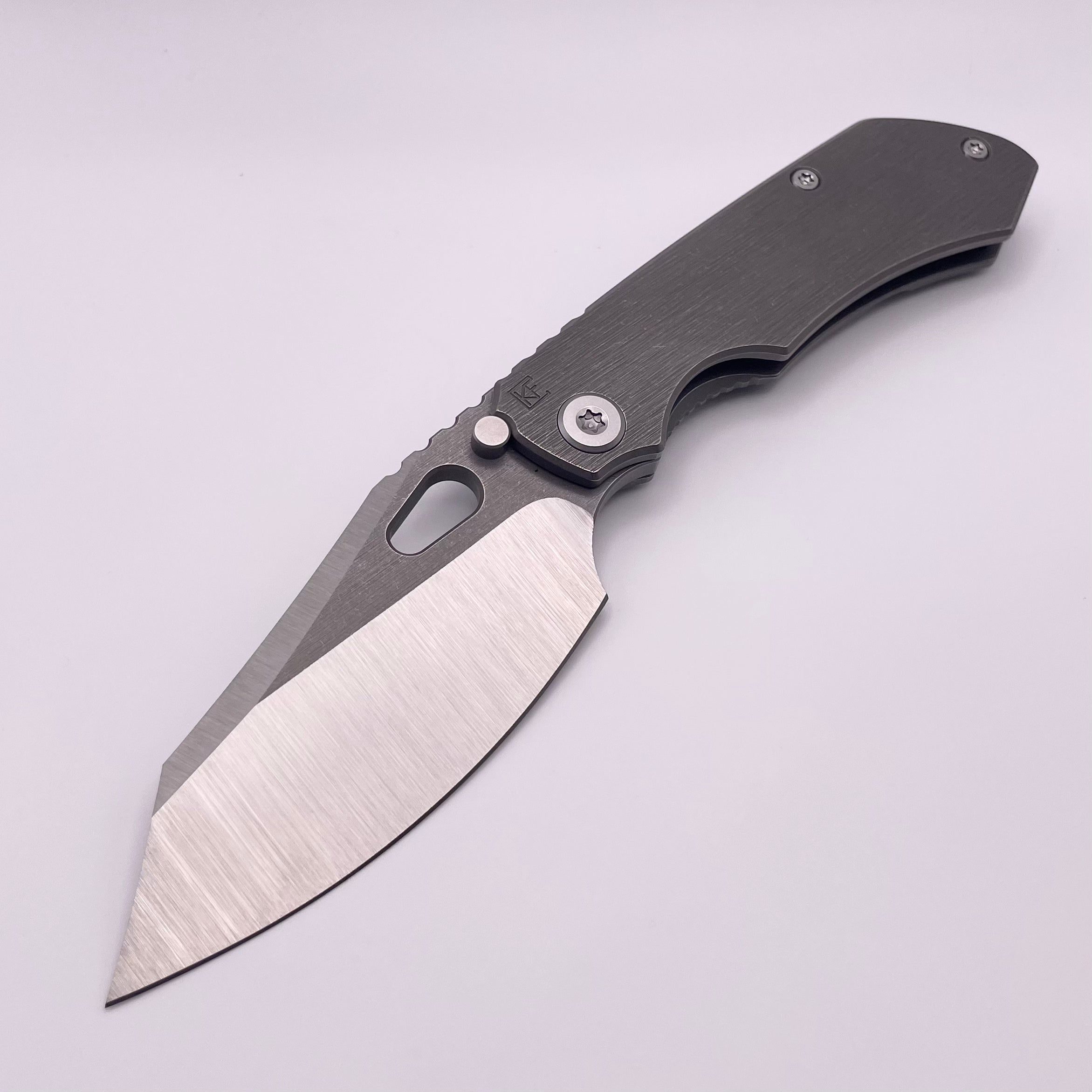 BLEMISH Custom Knife Factory Rotten Design Evo 4.0 Machine Grind S90V w/ Tumbled Handles