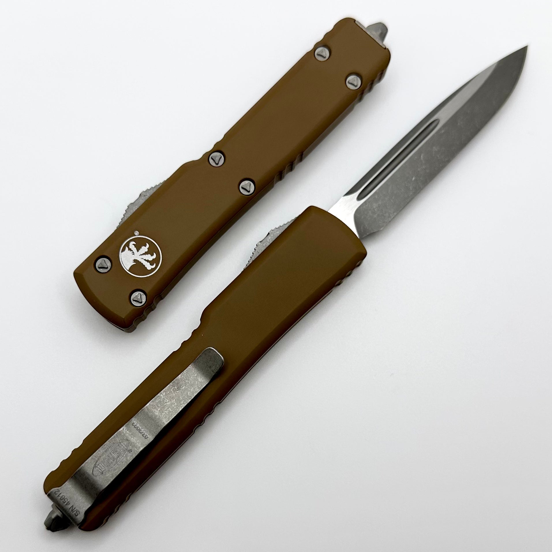 Microtech UTX-70 Single Edge Apocalyptic Standard & Tan 148-10APTA