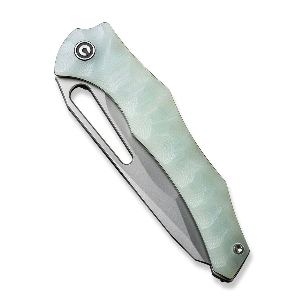 Civivi Spiny Dogfish Natural Jade G-10 & Stonewash 14C28N C22006-2