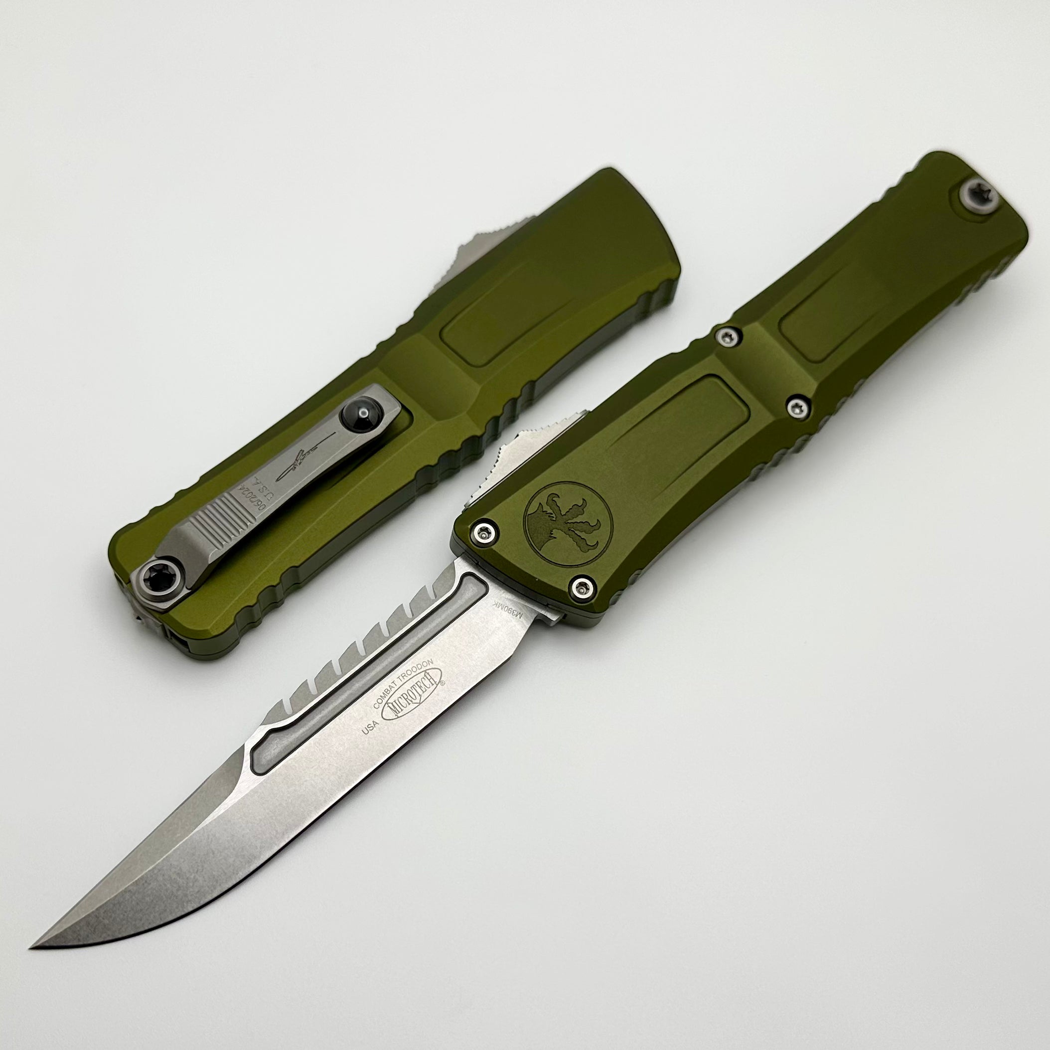 Microtech Knives Combat Troodon Gen III Interceptor w/ OD Green Handle Signature Series 1217-10ODS One Per Household