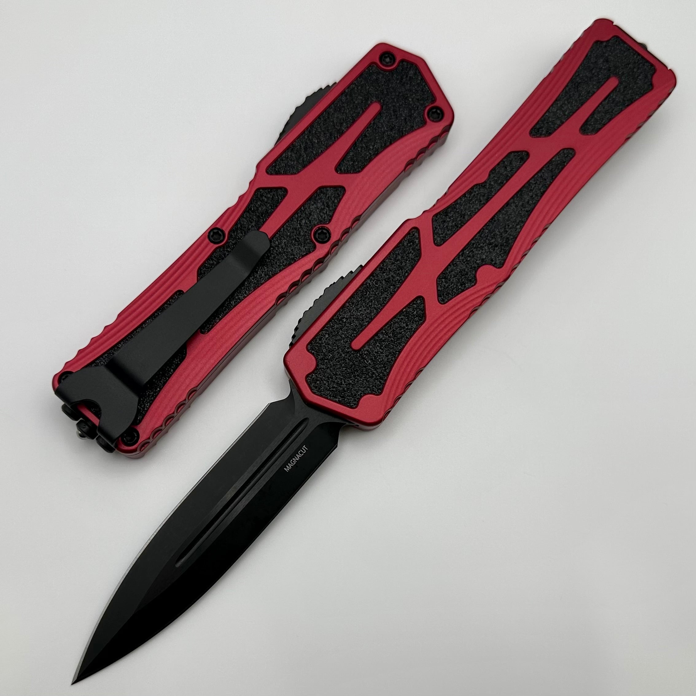 Heretic Knives Colossus DLC Double Edge Magnacut & Red Handle H041-6A-RED