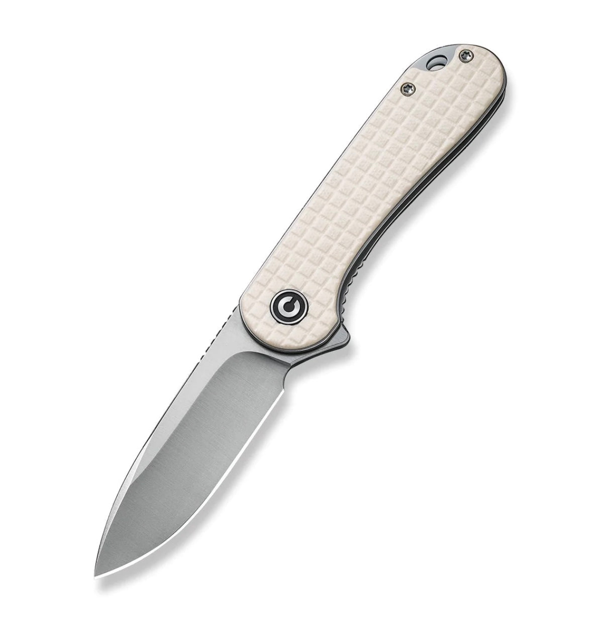 Civivi Elementum Flipper Ivory White G-10 Handle & Satin D2 C907A-3