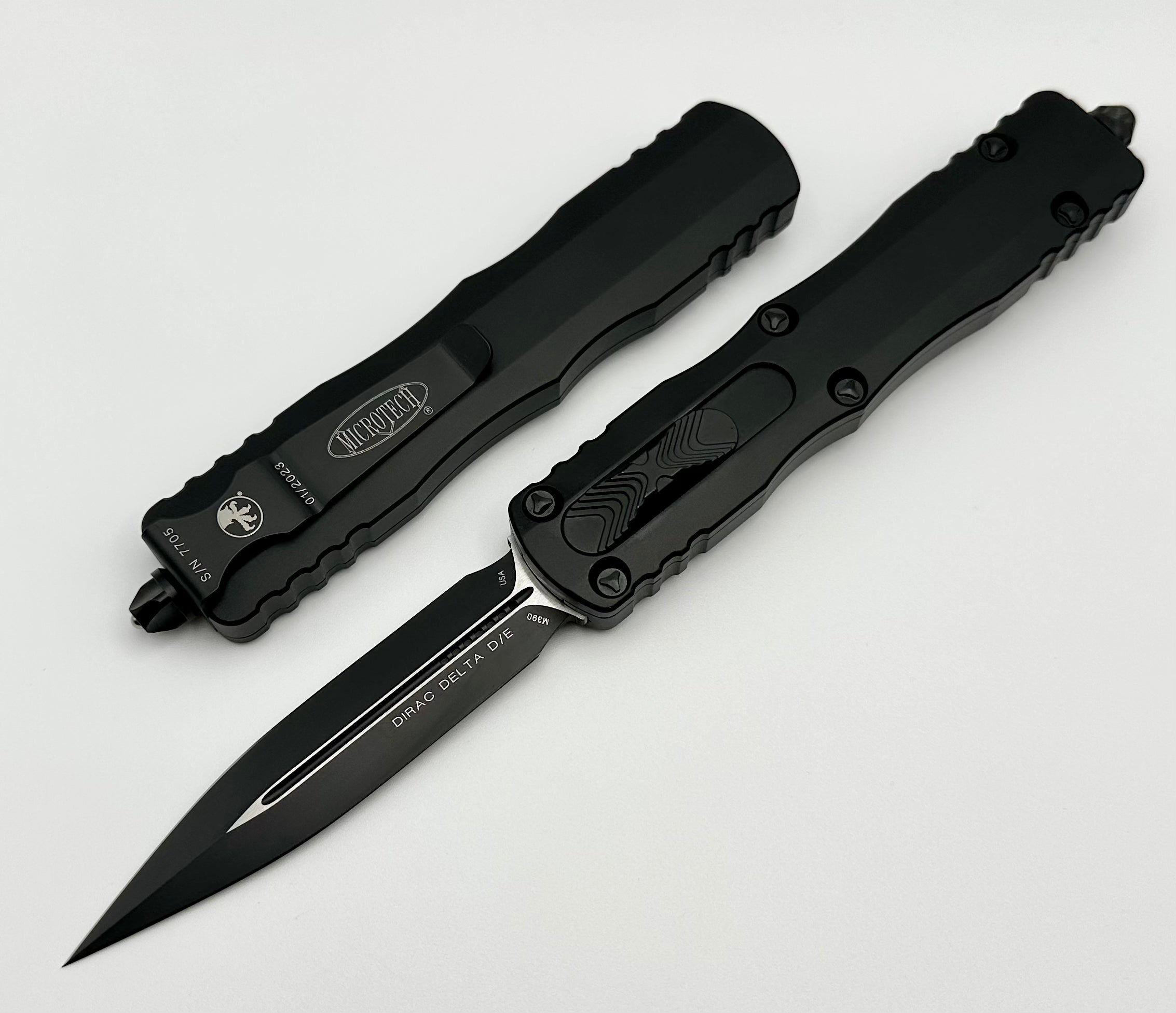 Microtech Dirac Delta Double Edge Black Tactical Standard 227-1T