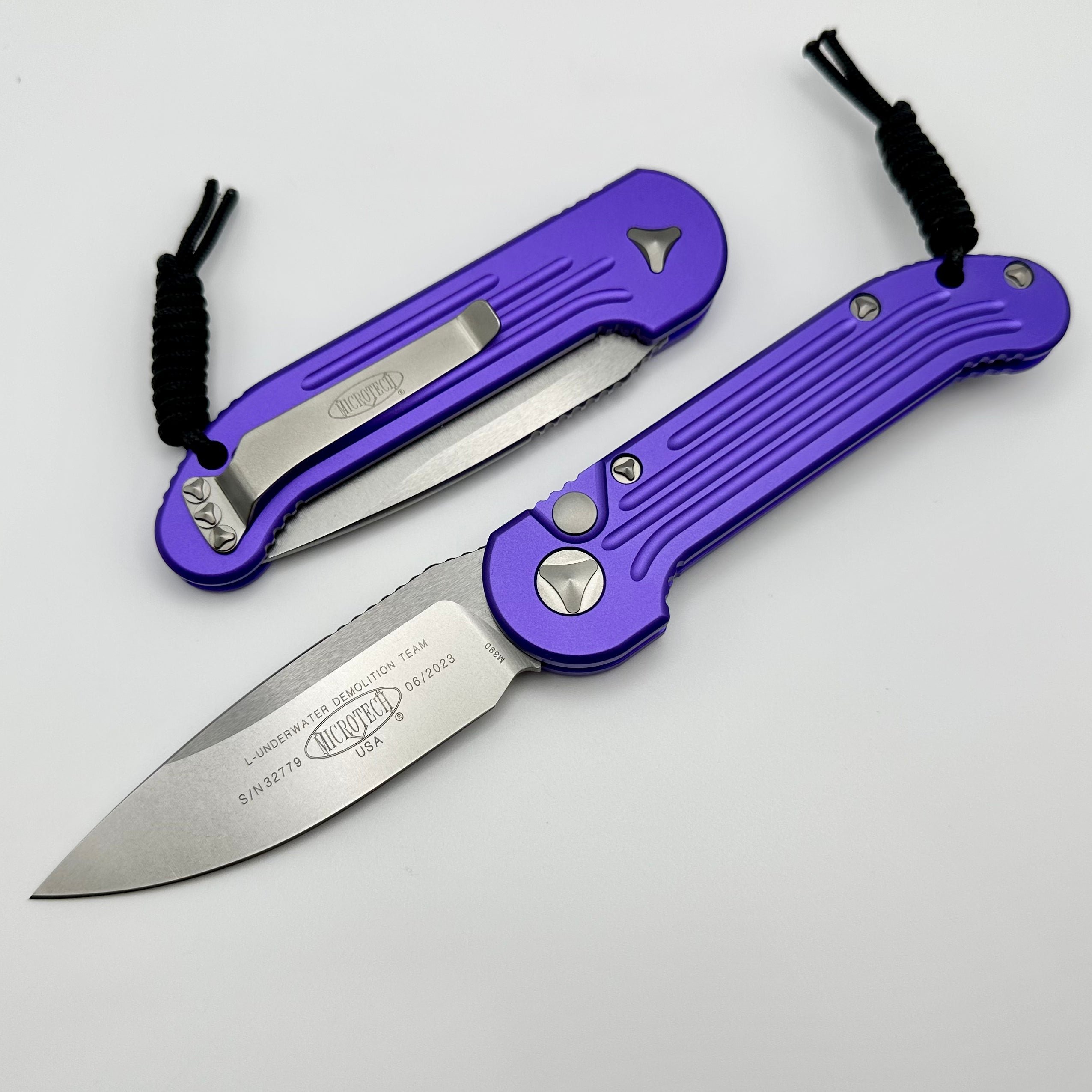 Microtech L.U.D.T Purple & Stonewash 135-10PU