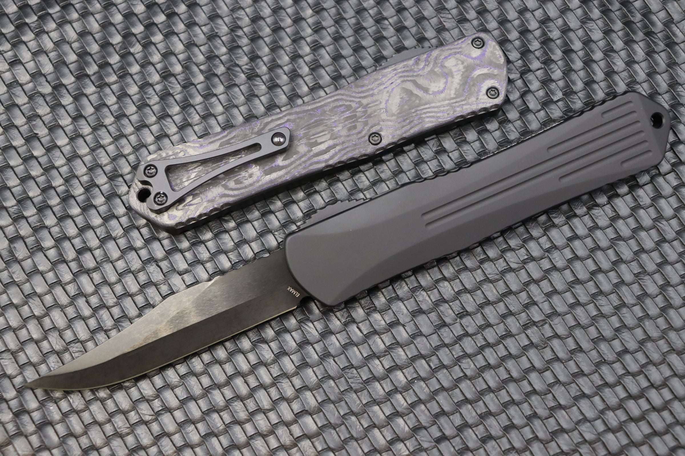 Heretic Knives Manticore X Bowie DLC & Purple Camo Carbon H030B-6A-PUCF