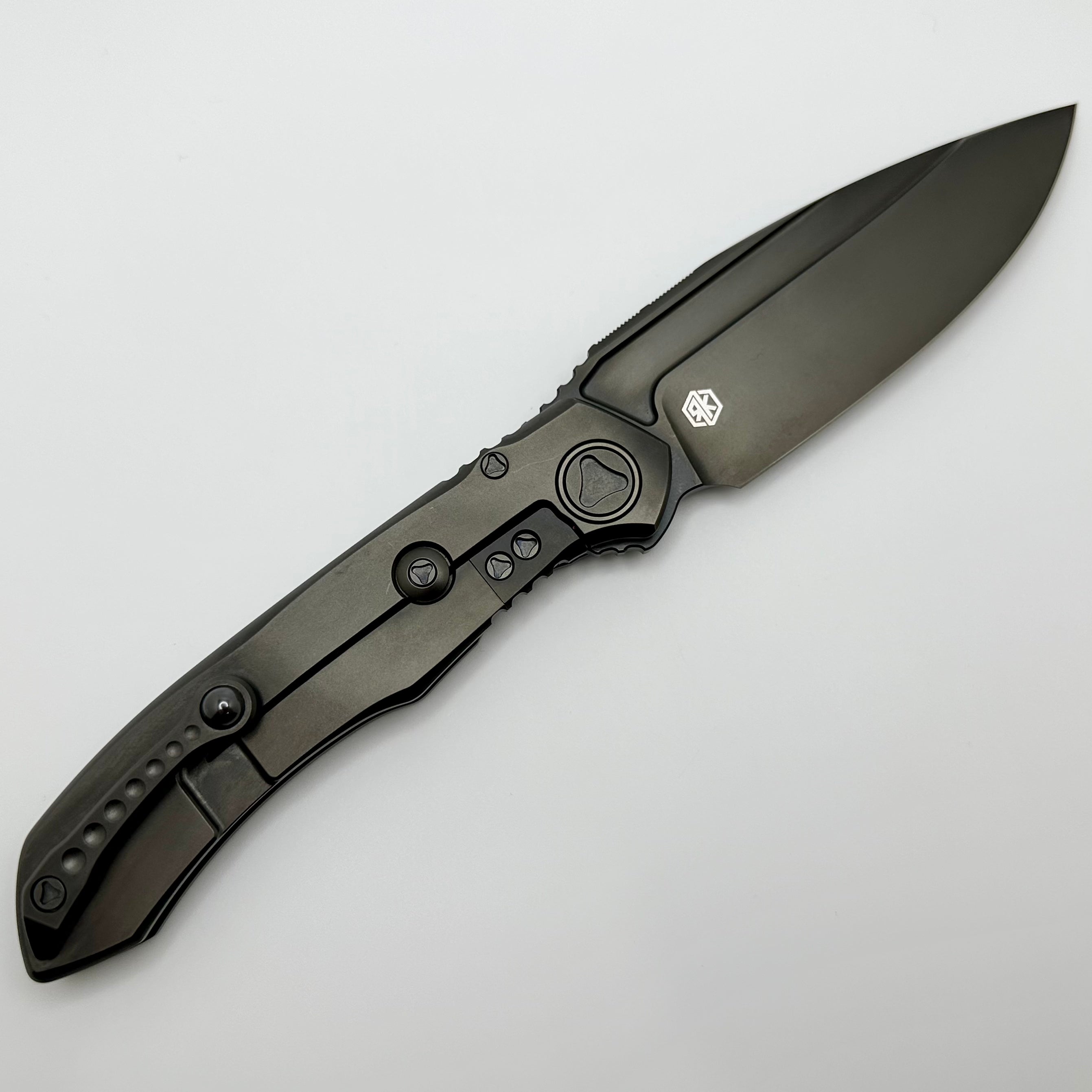 Microtech ANAX Titanium DLC & Carbon Fiber Inlay 190C-1DLCTCFITI PRE OWNED