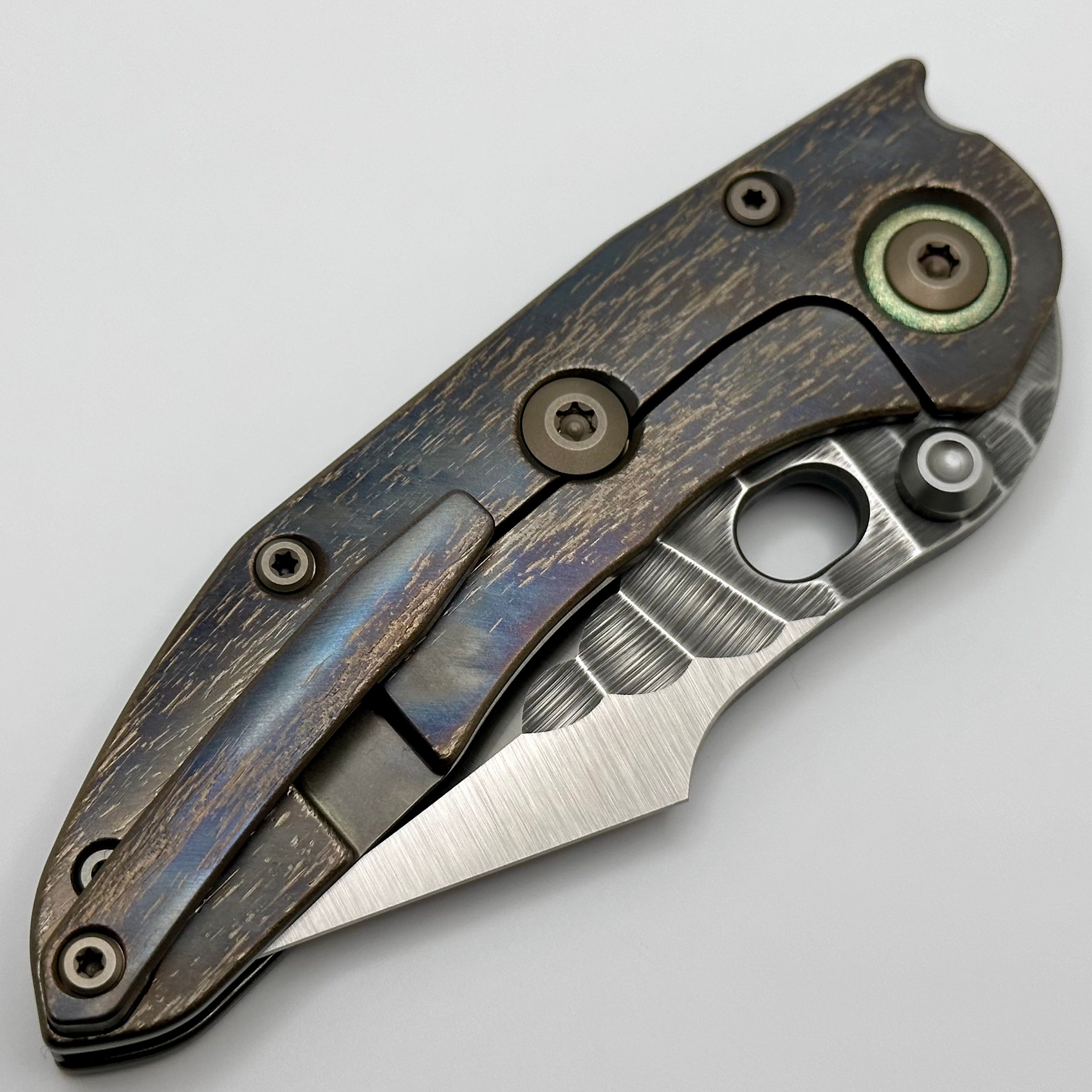 Borka Blades Custom Rocker Cosmic Stitch w/ Rock Grind Blade & Backspacer w/ Green Pivot Collars