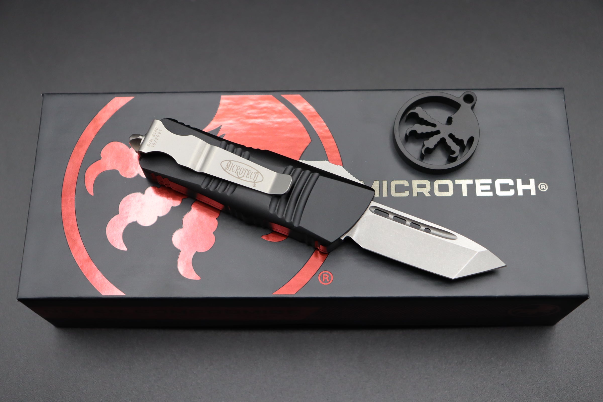 Microtech Mini Troodon Tanto Stonewash 240-10