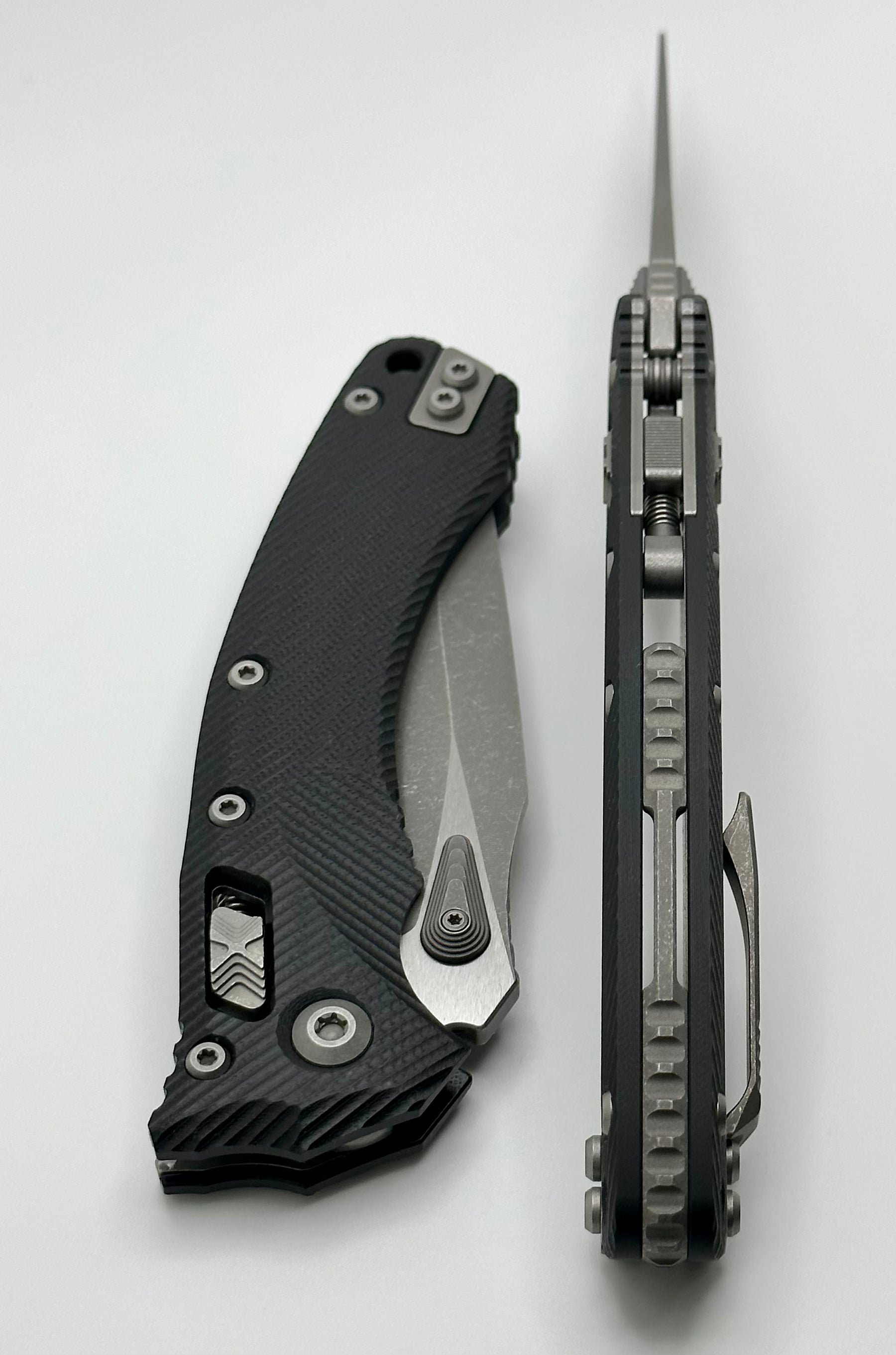 Microtech Amphibian RAM LOK Black Fluted G-10 & Apocalyptic M390MK 137RL-10APFLGTBK