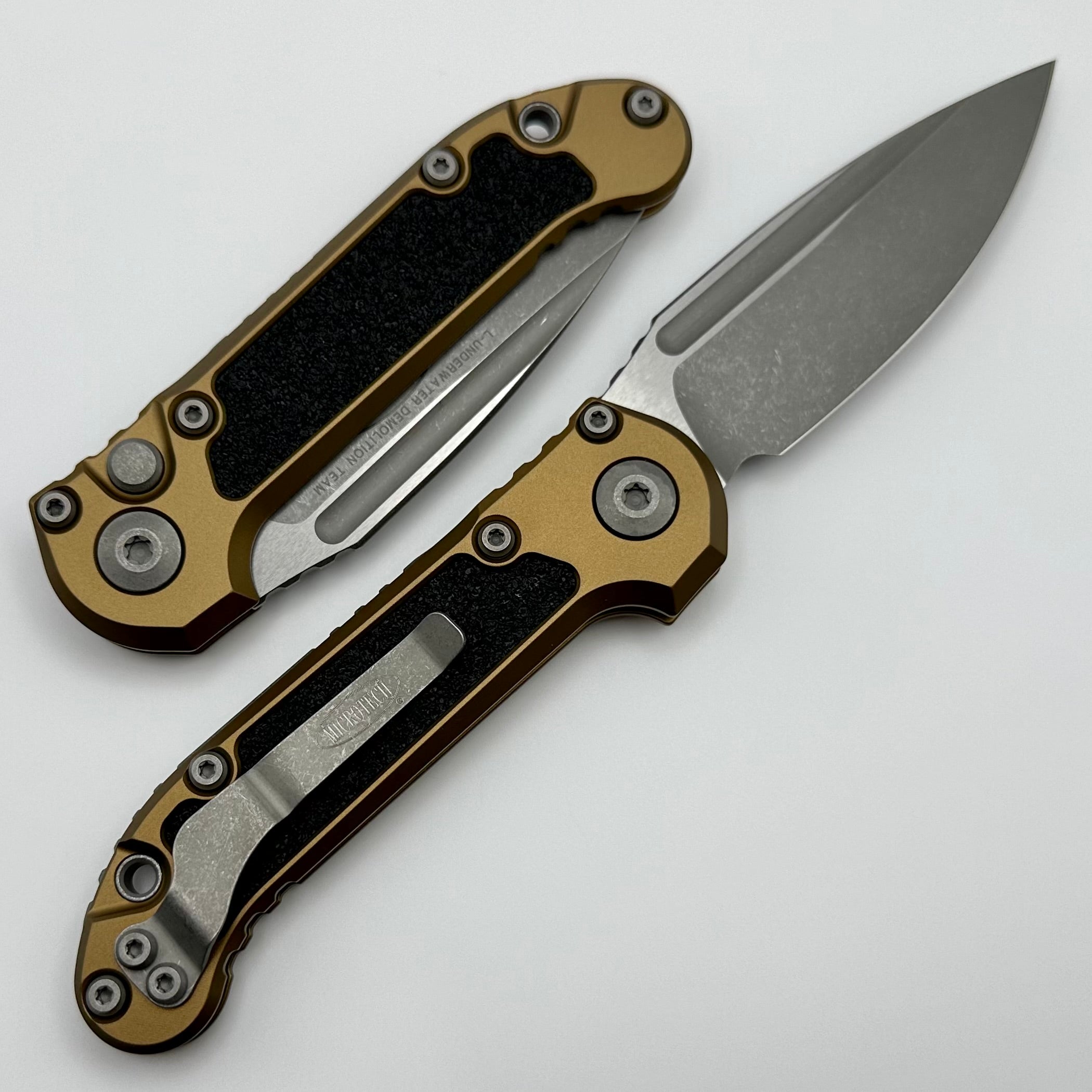 Microtech Knives LUDT Gen III Apocalyptic Drop Point w/ Tan Handle 1135-10APTA