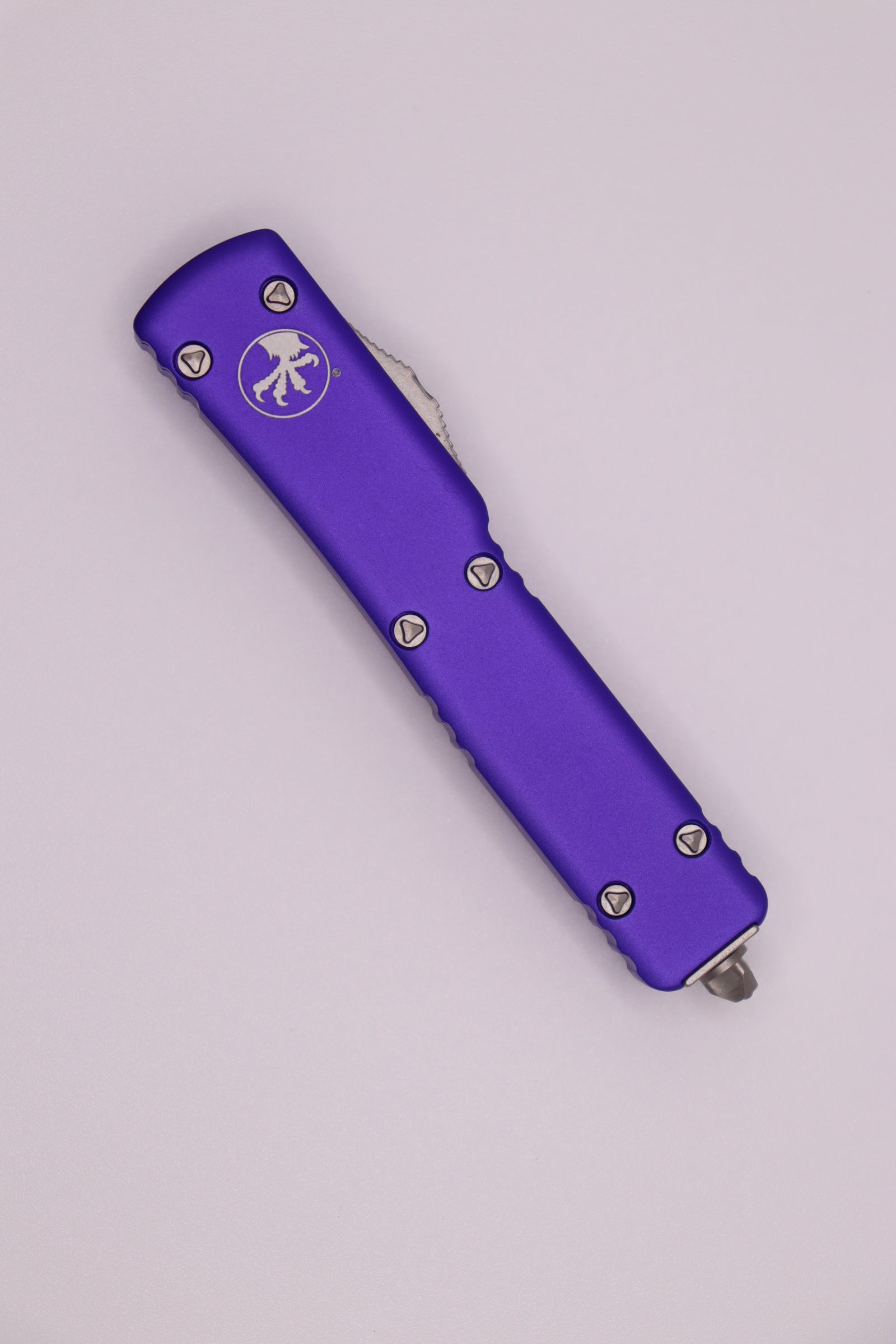 Microtech UTX-70 D/E Stonewash Standard & Purple 147-10PU