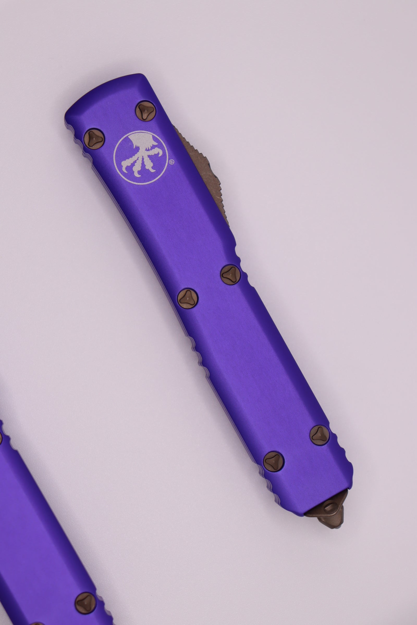 Microtech Ultratech Bayonet Grind Bronze Apocalyptic Standard & Purple 120-13APPU