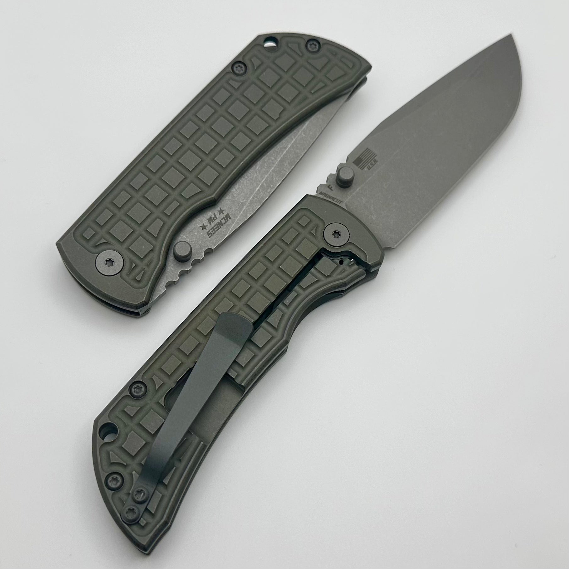 McNees Performance Machined Mac 2 3.5 Green & Bronze Atomic Frag w/ Matte Stonewash MagnaCut