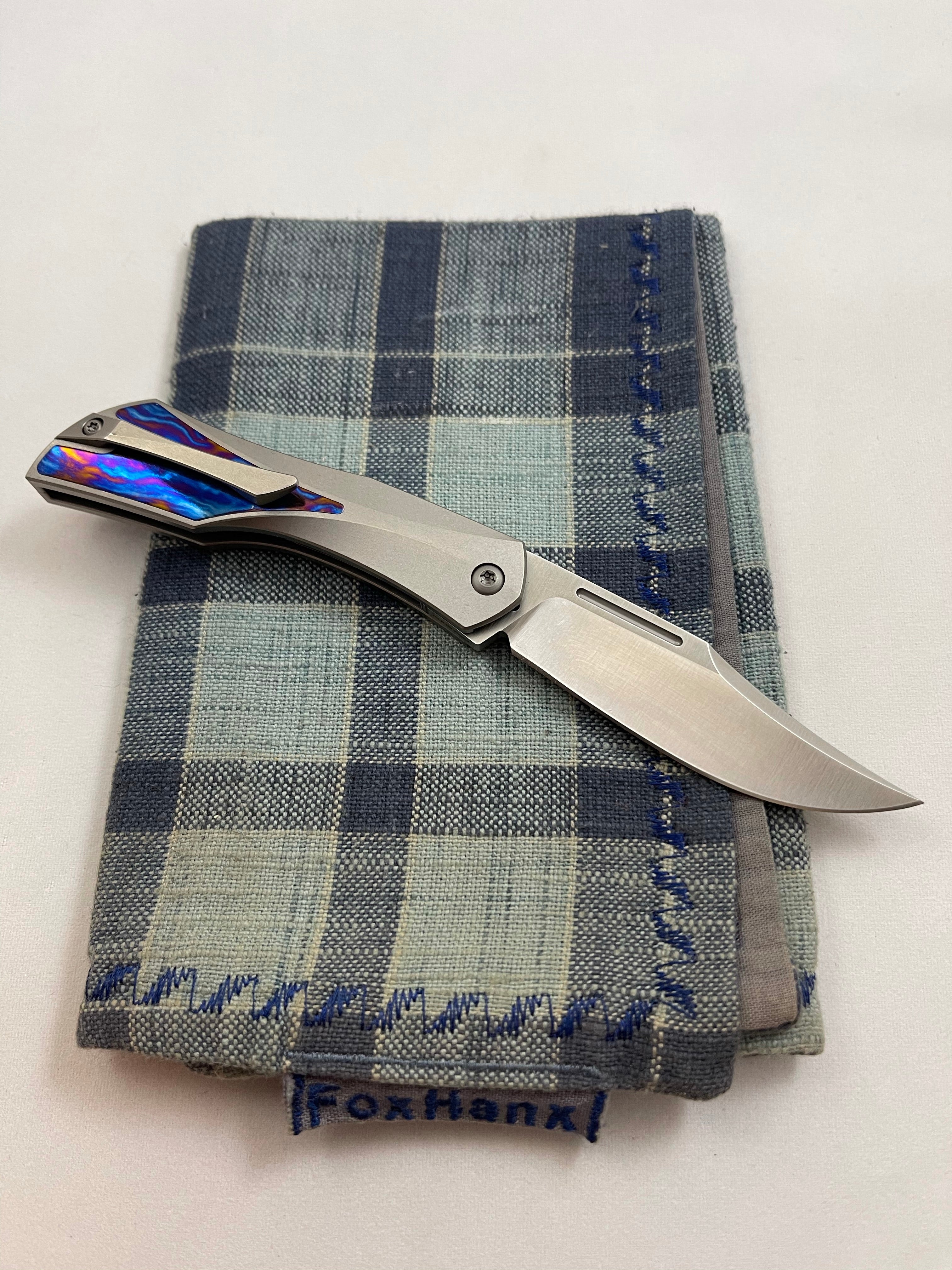 Isham Bladeworks Blackstar V2 Slip Joint Front Flipper Integral Timascus