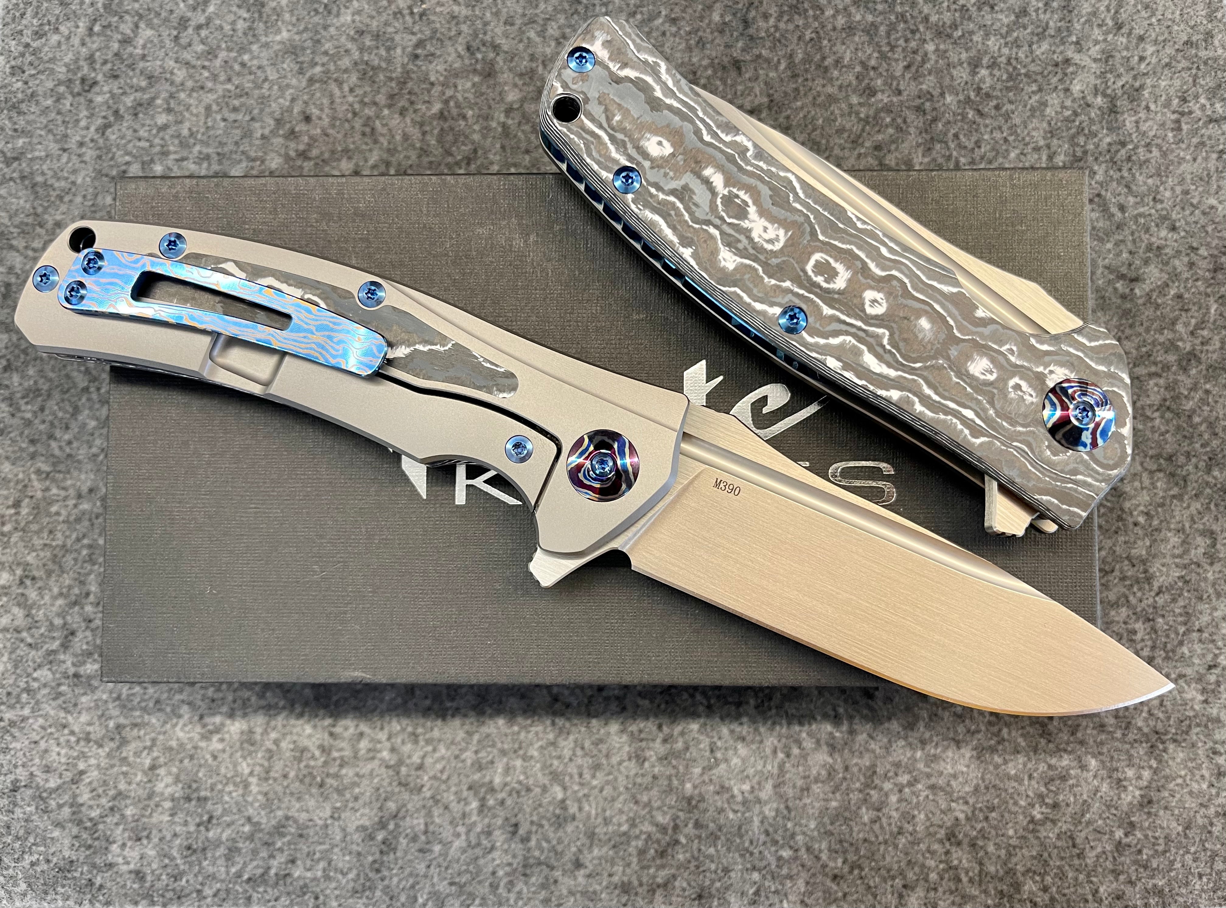 Reate Knives Horizon D White Storm Fat Carbon & Chad Nichols MokuTi Exclusive