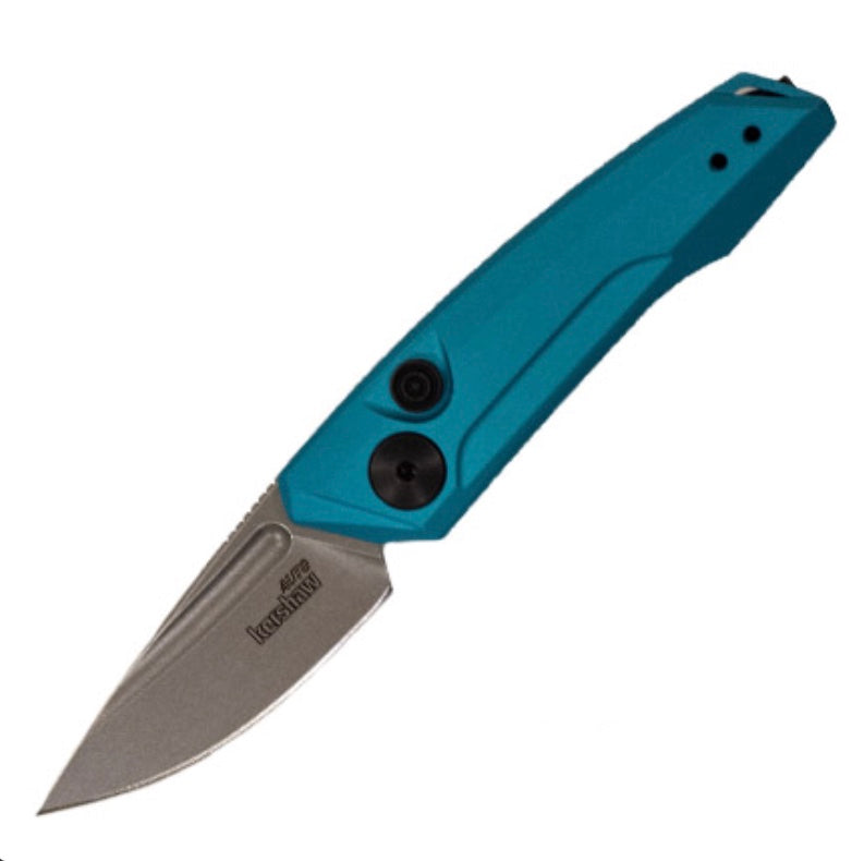 Kershaw Launch 9 Teal Handle & Stonewash CPM154 7250TEALSW