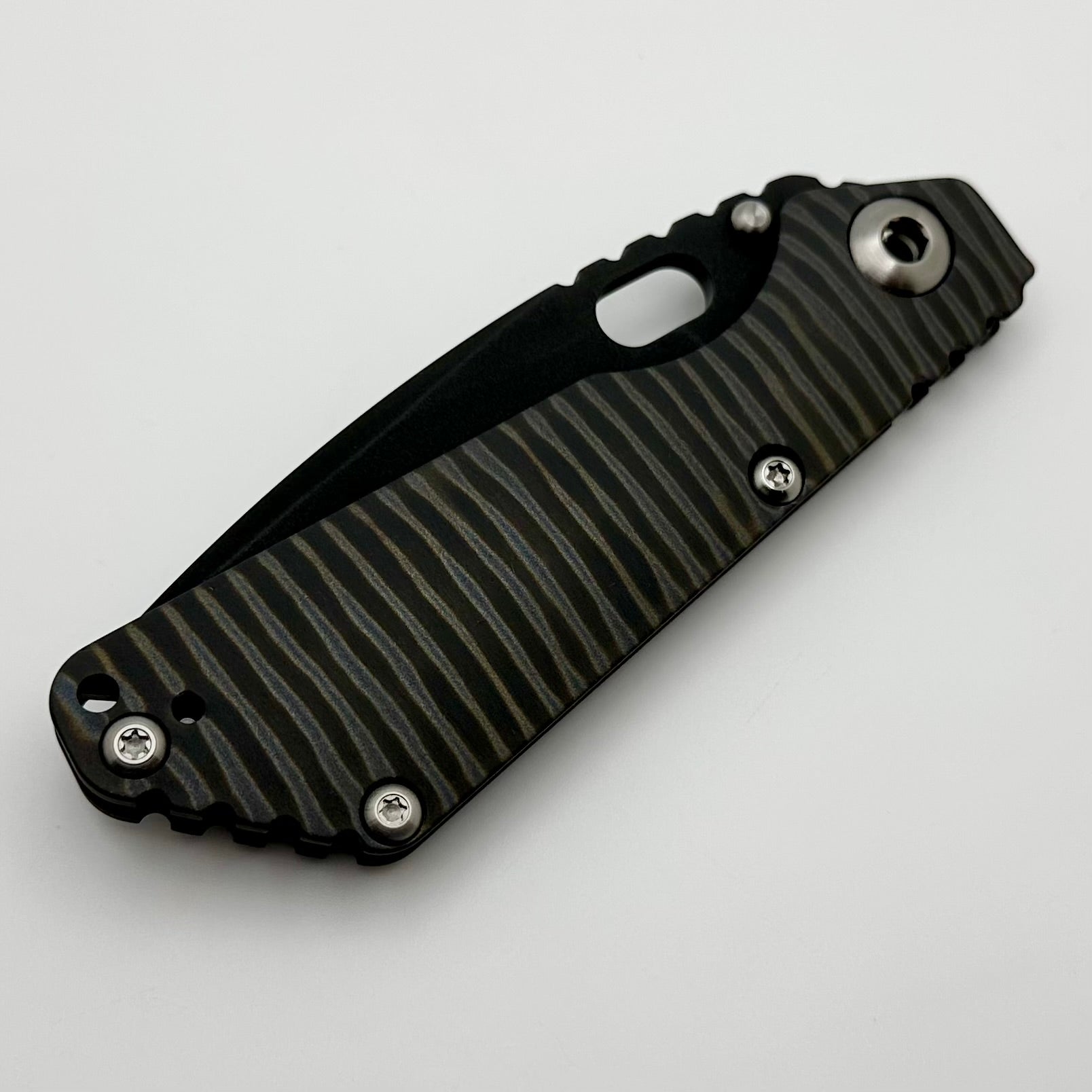 Mick Strider SnG CC Concealed Carry Flamed Titanium & Black CPM-20CV