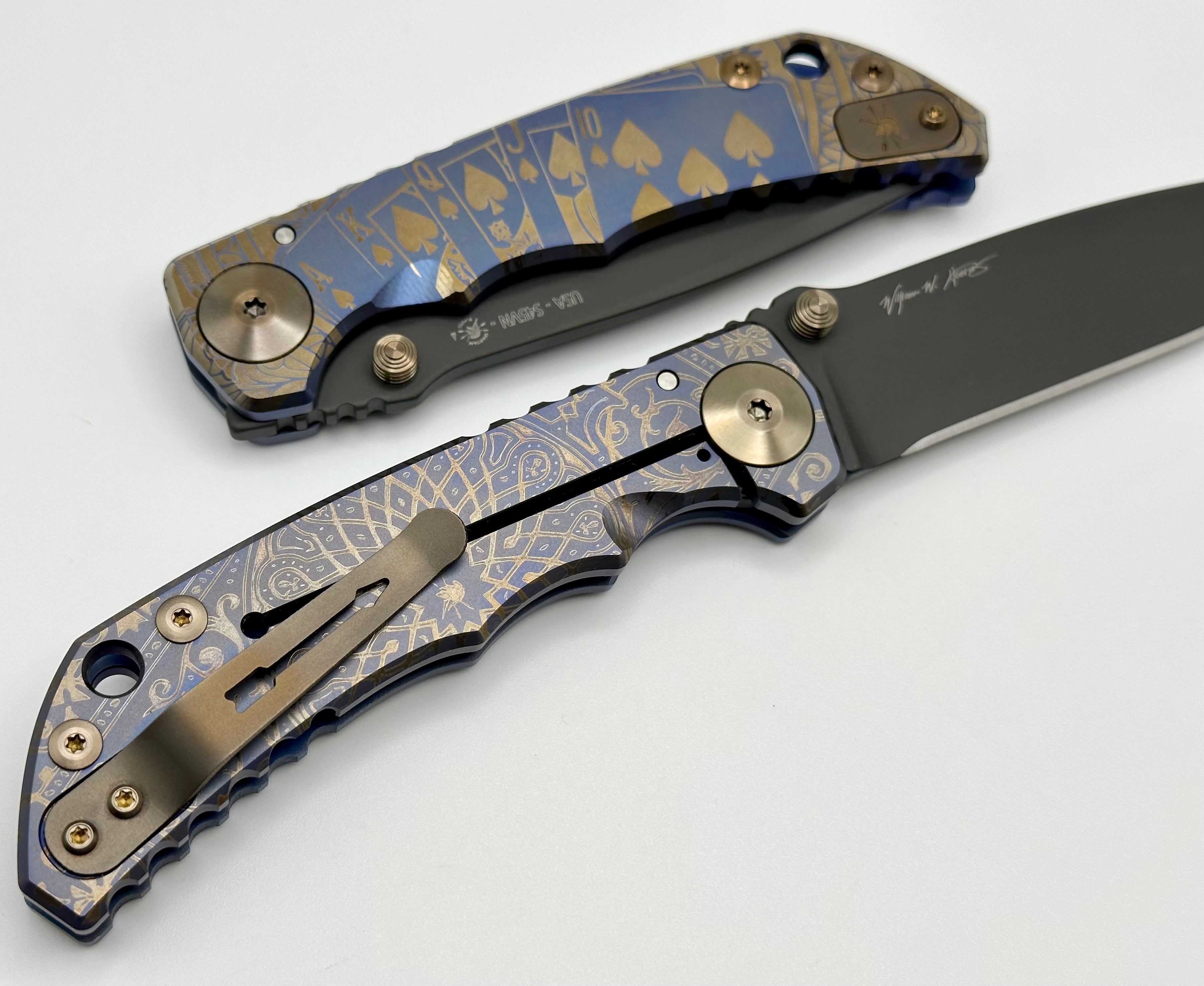 Spartan Blades Harsey Folder 2022 Special Edition Royal Flush