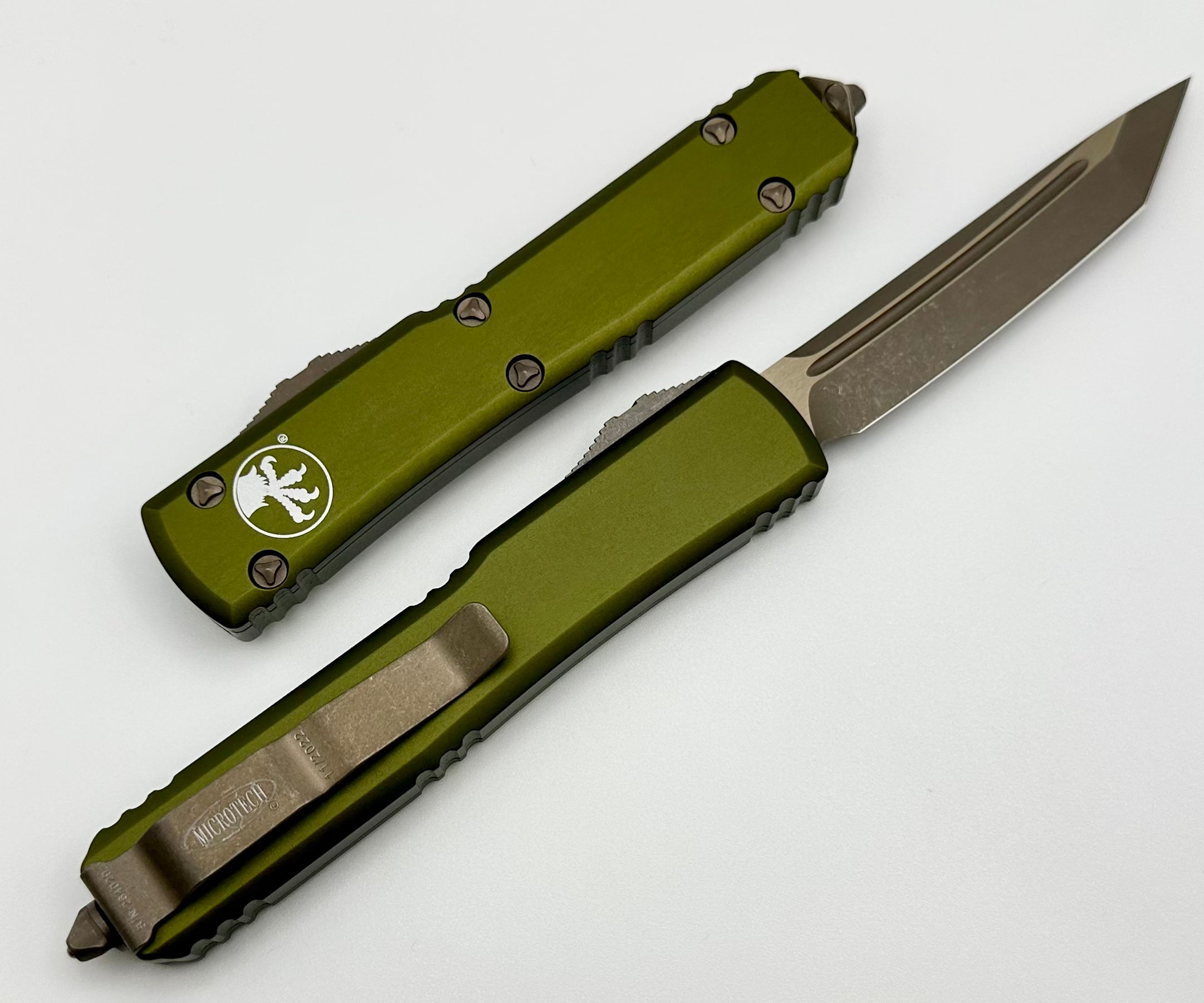 Microtech Ultratech Tanto Bronze Apocalyptic Standard & OD Green 123-13APOD