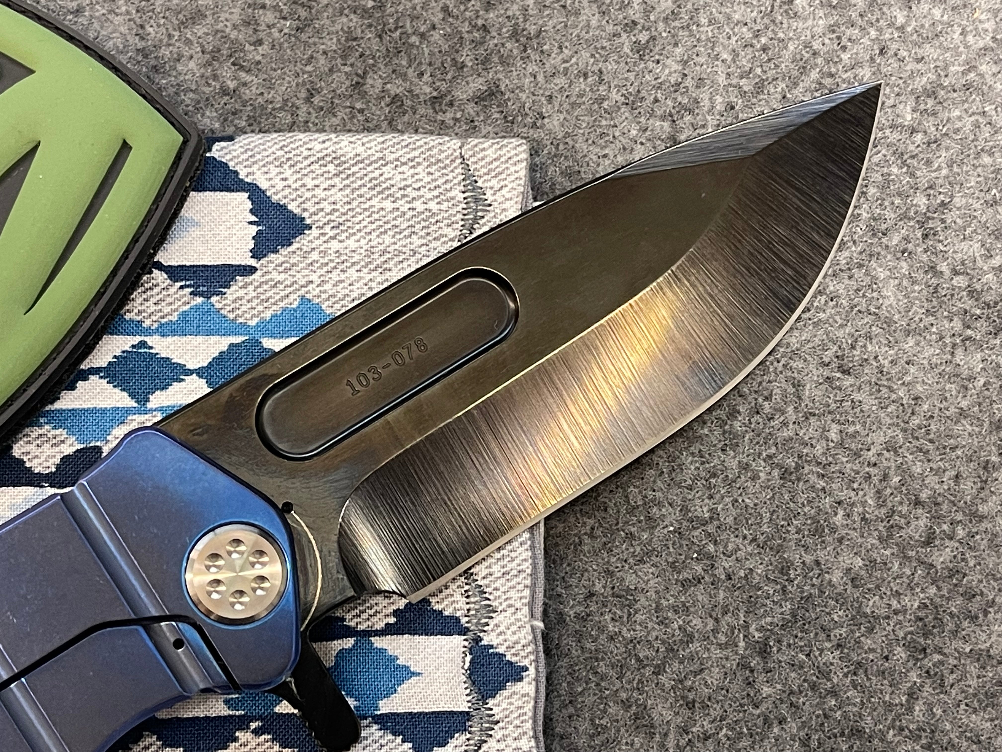 Medford Knife Fighter Flipper USMC Blue with PVD S35