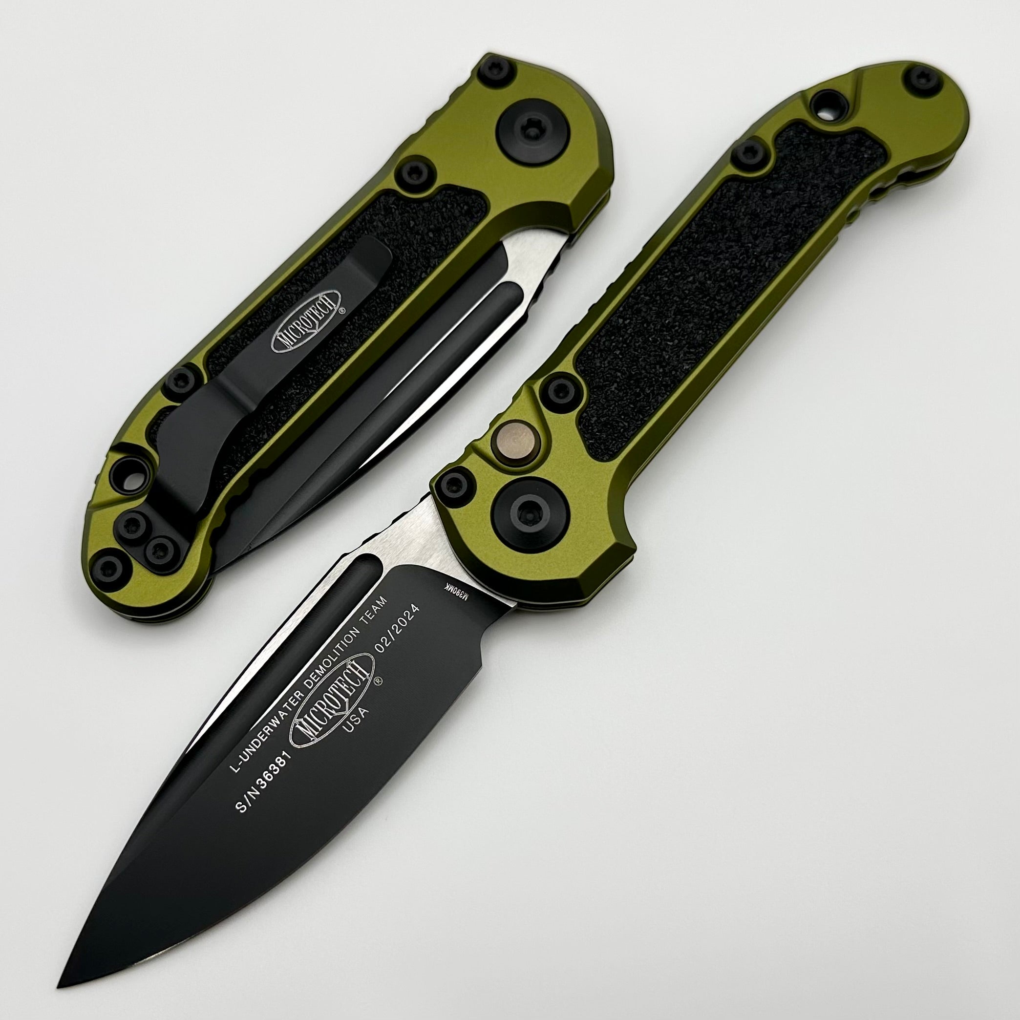 Microtech Knives LUDT Gen III Black Drop Point w/ OD Green Handle 1135-1OD ONE PER HOUSEHOLD