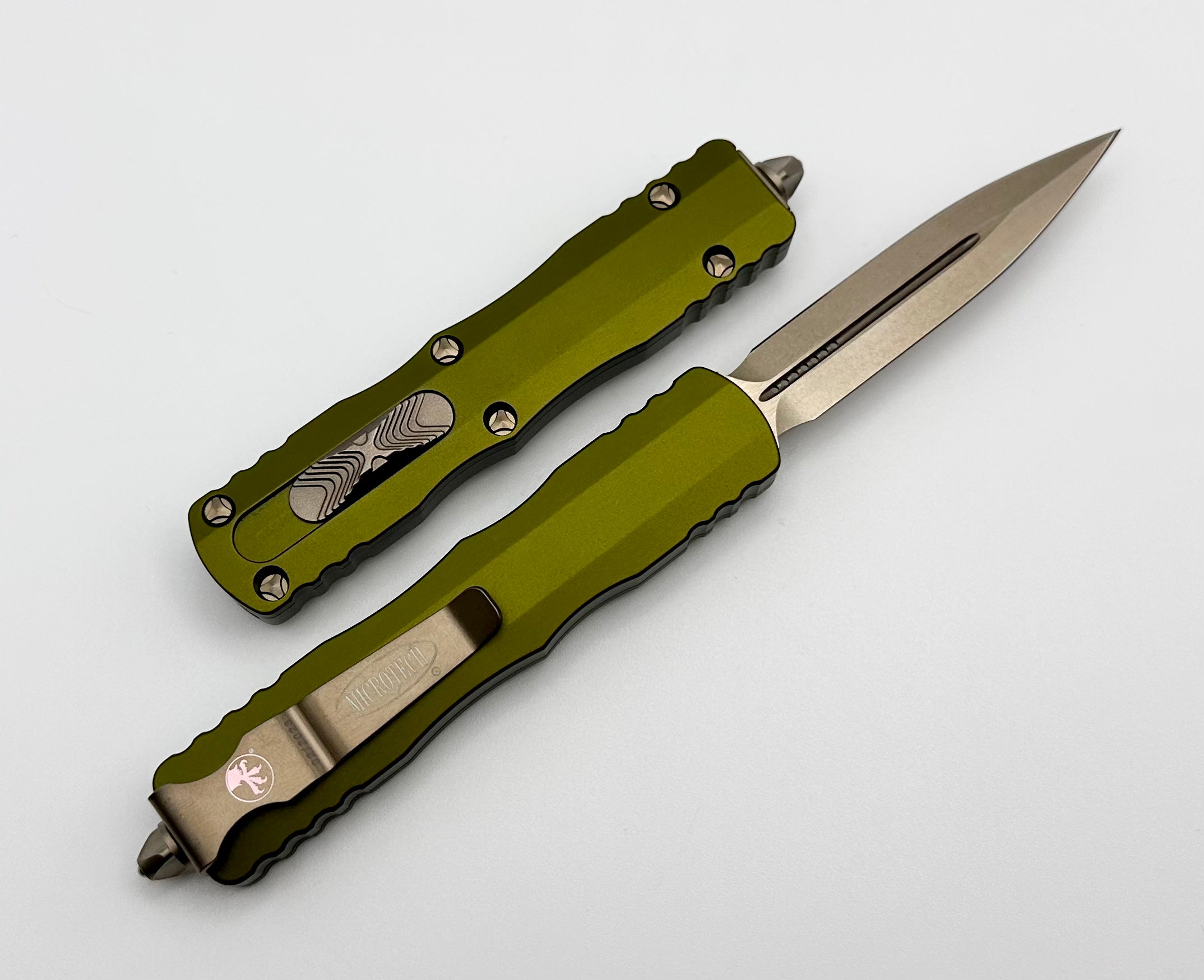 Microtech Dirac Double Edge Bronze & OD Green 225-13OD