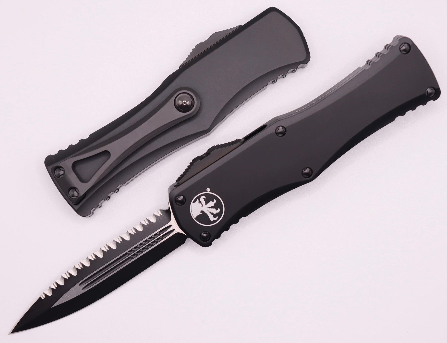 Microtech Hera Double Edge Black Fully Serrated Tactical 702-3T