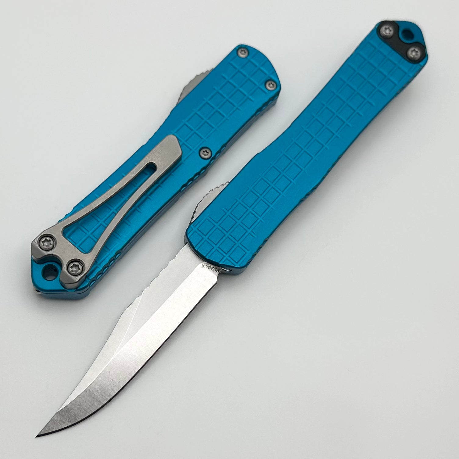 Heretic Knives Manticore S Turquoise Frag & Stonewash Bowie MagnaCut  H022BF-2A-TQ