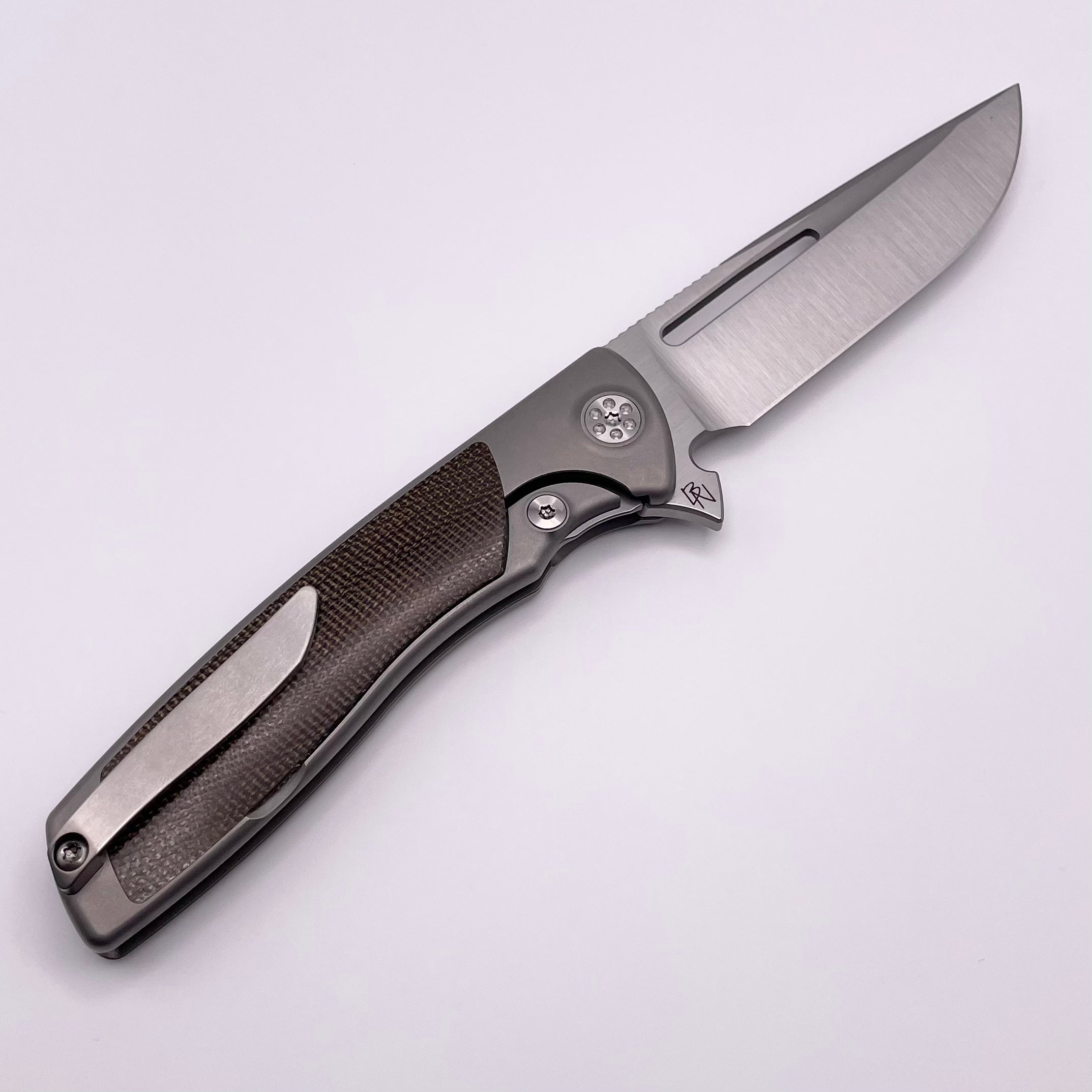 SharpByDesign Mini Evo OD Micarta & Drop Point M390 Pre Owned