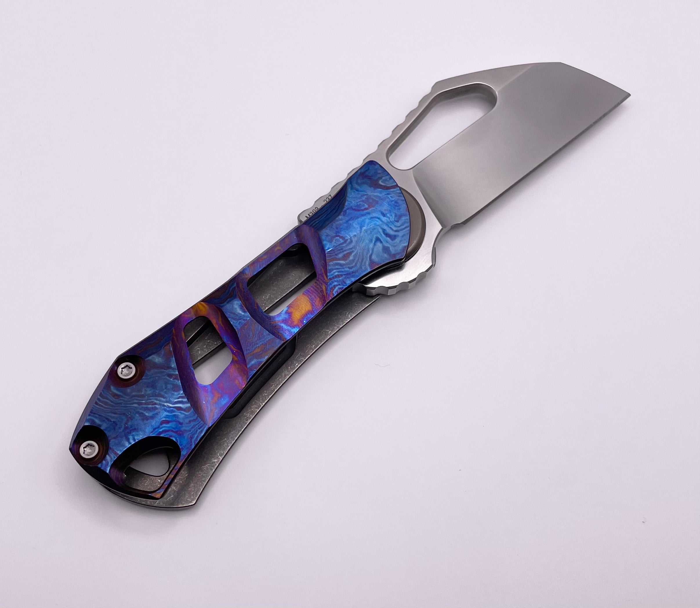 Custom Knife Factory OK Chisel M398 and Titanium/Timascus Pre Owned #2