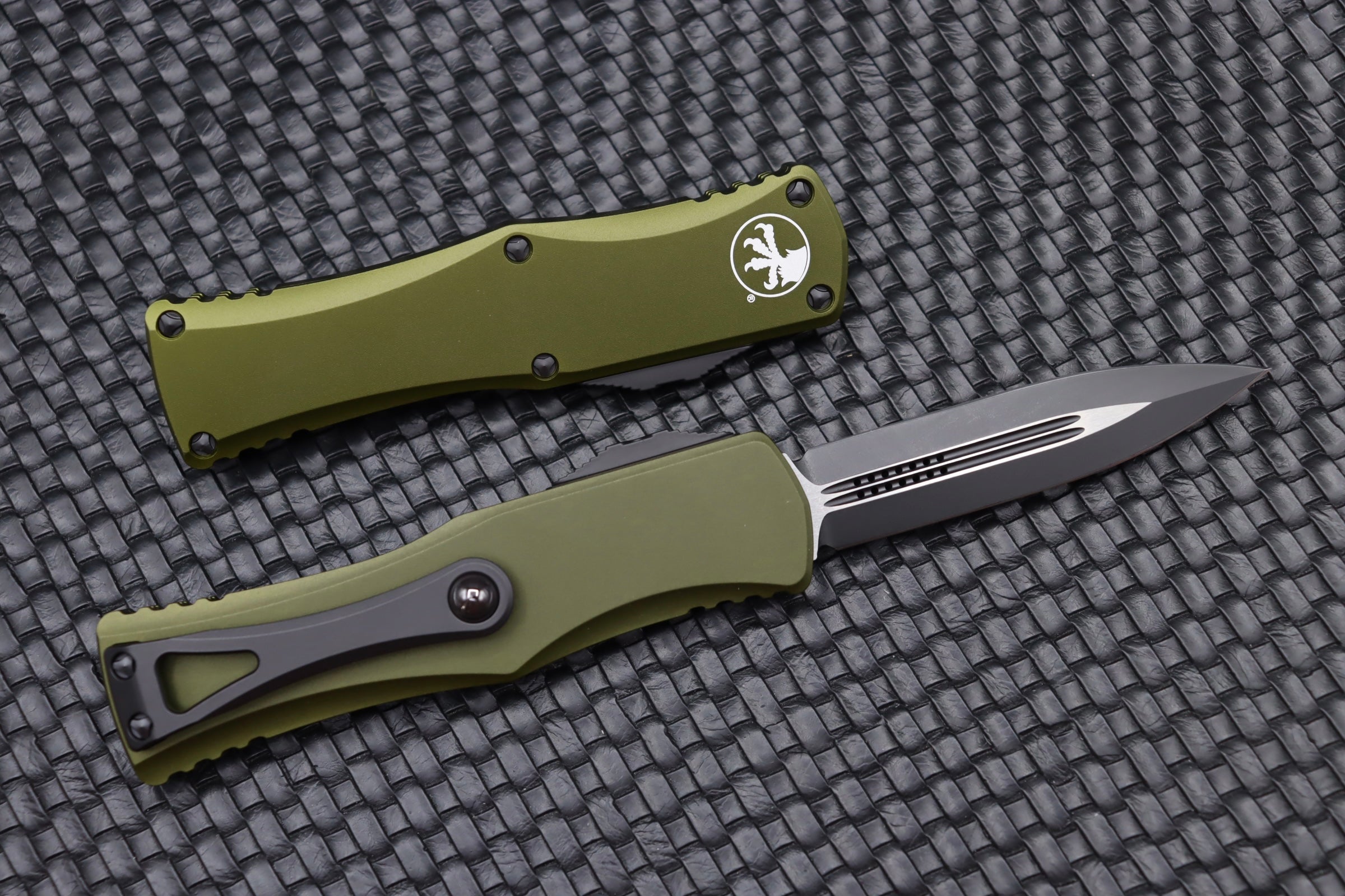 Microtech Hera Double Edge Black Standard & OD Green 702-1OD