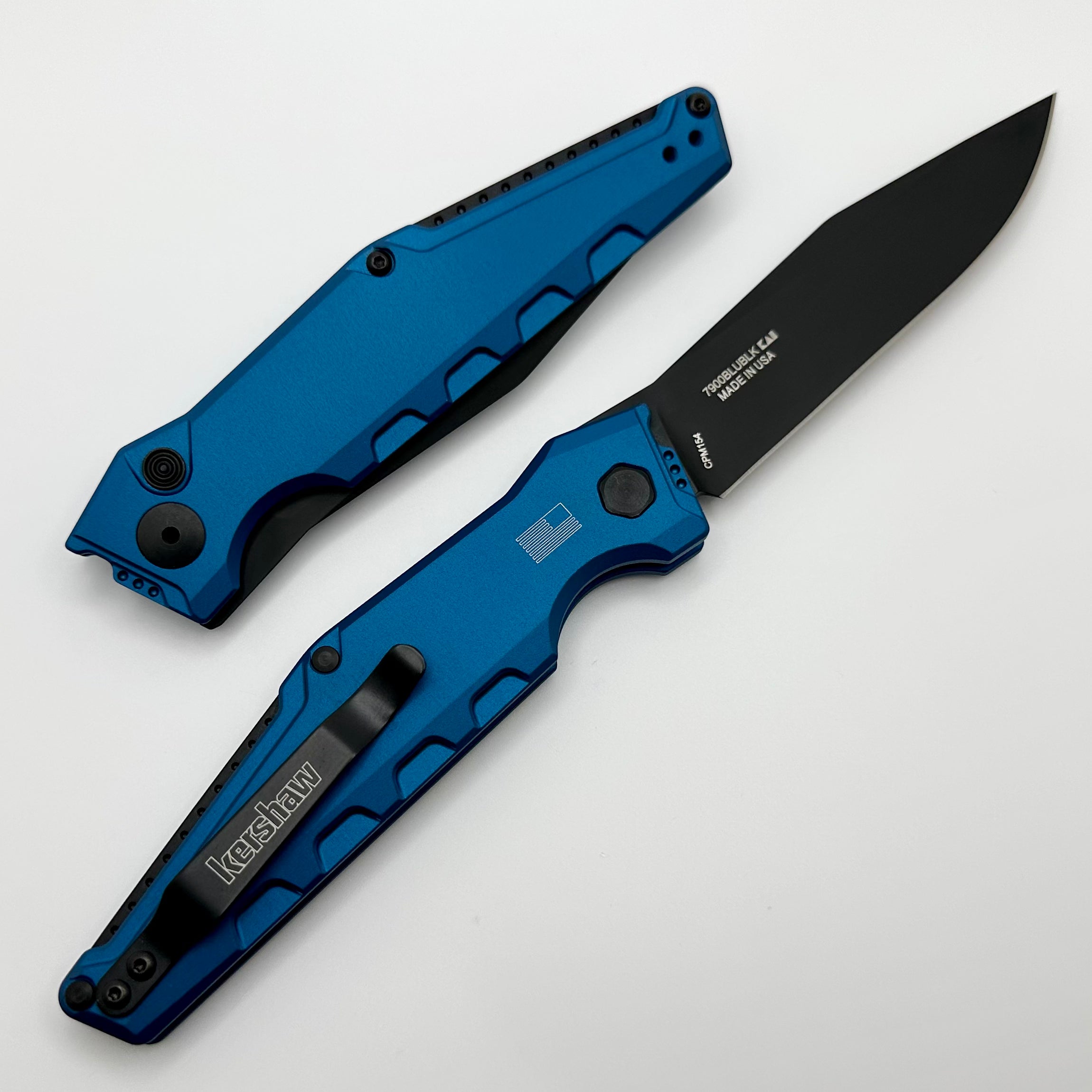 Kershaw Launch 7 Blue Handle & Black CPM-154 7900BLUBLK