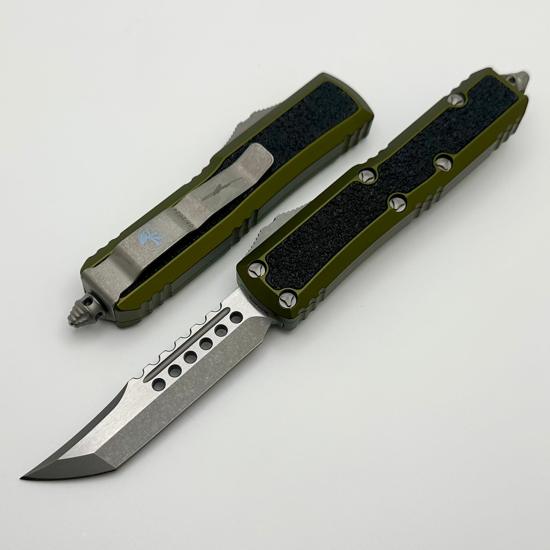 Microtech Daytona Hellhound Apocalyptic Standard w/ OD Green Signature Series 126H-10APODS