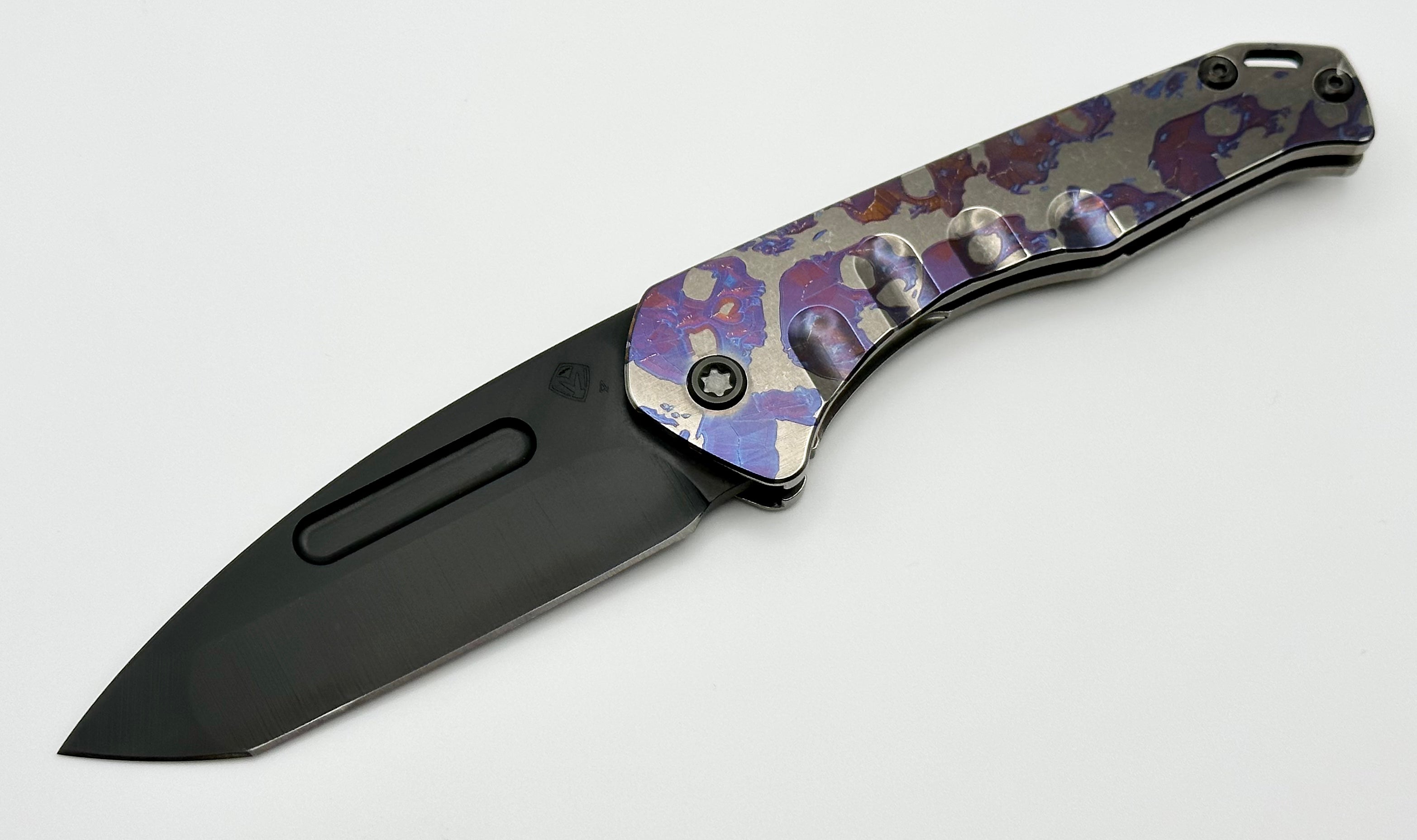 Medford Praetorian Slim PVD S45VN Tanto & Tumbled Skulls Handle w/ PVD Hardware/Clip