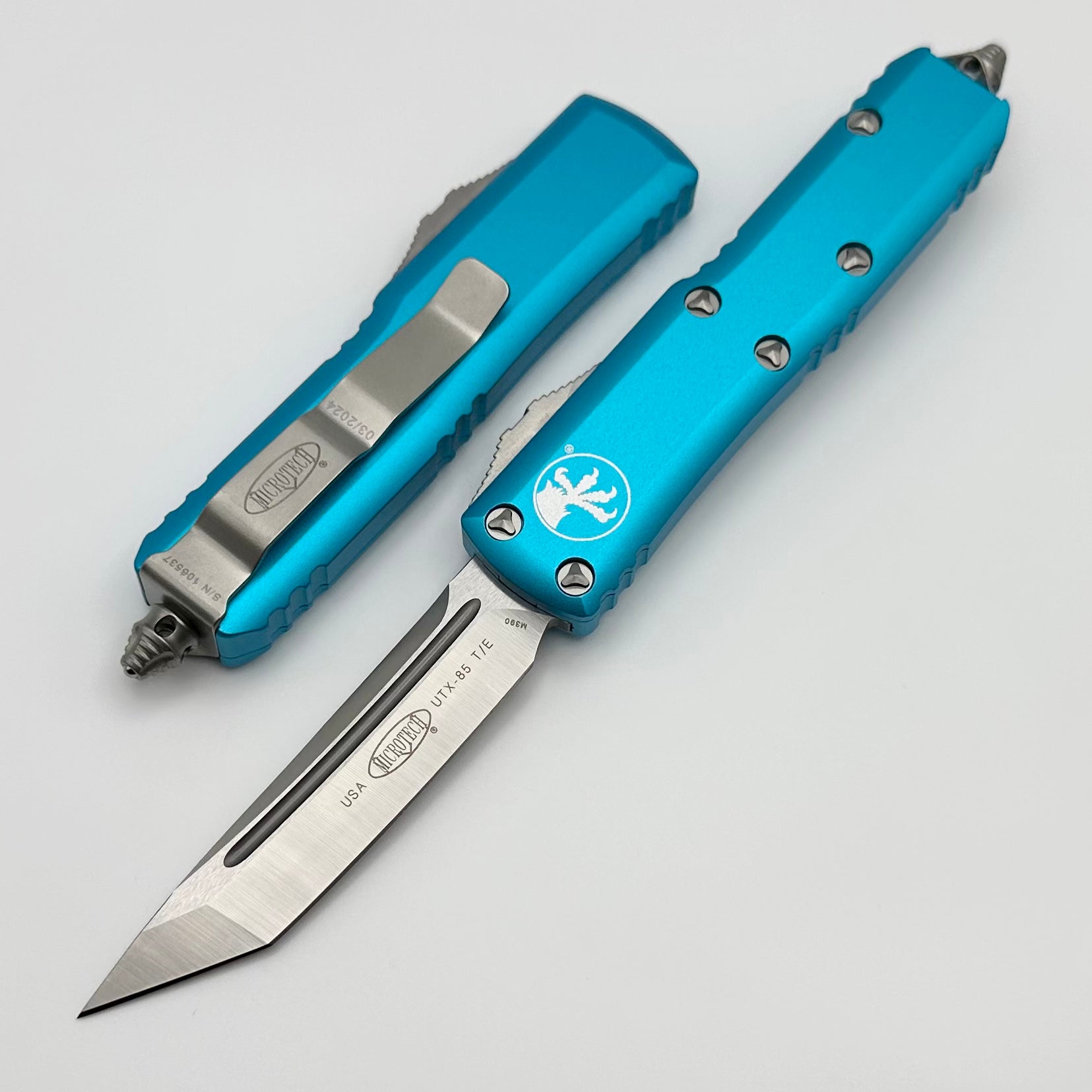 Microtech UTX-85 Tanto Satin Standard & Turquoise 233-4TQ