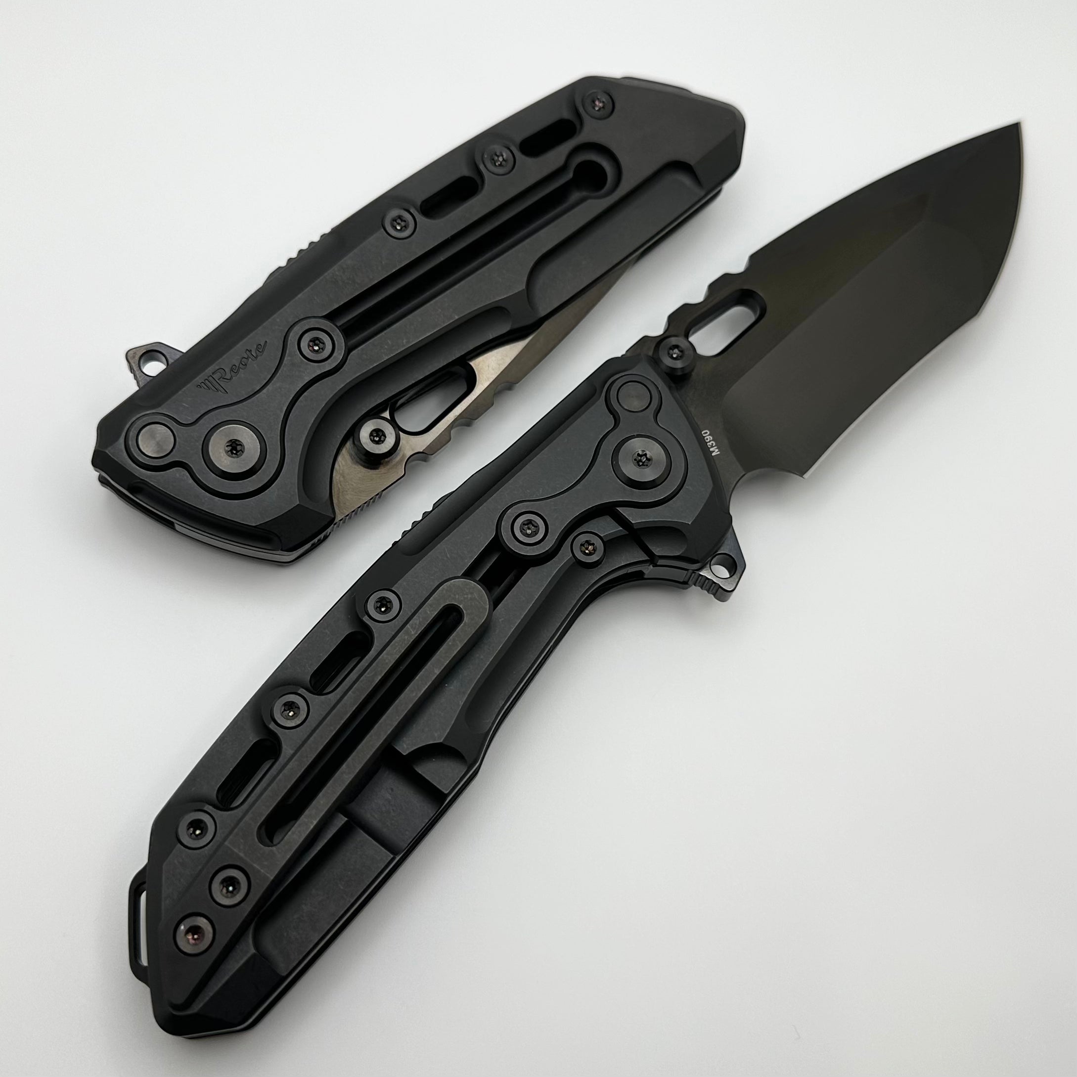 Reate T1000 V2 Flipper DLC Milled Titanium & DLC Recurve M390